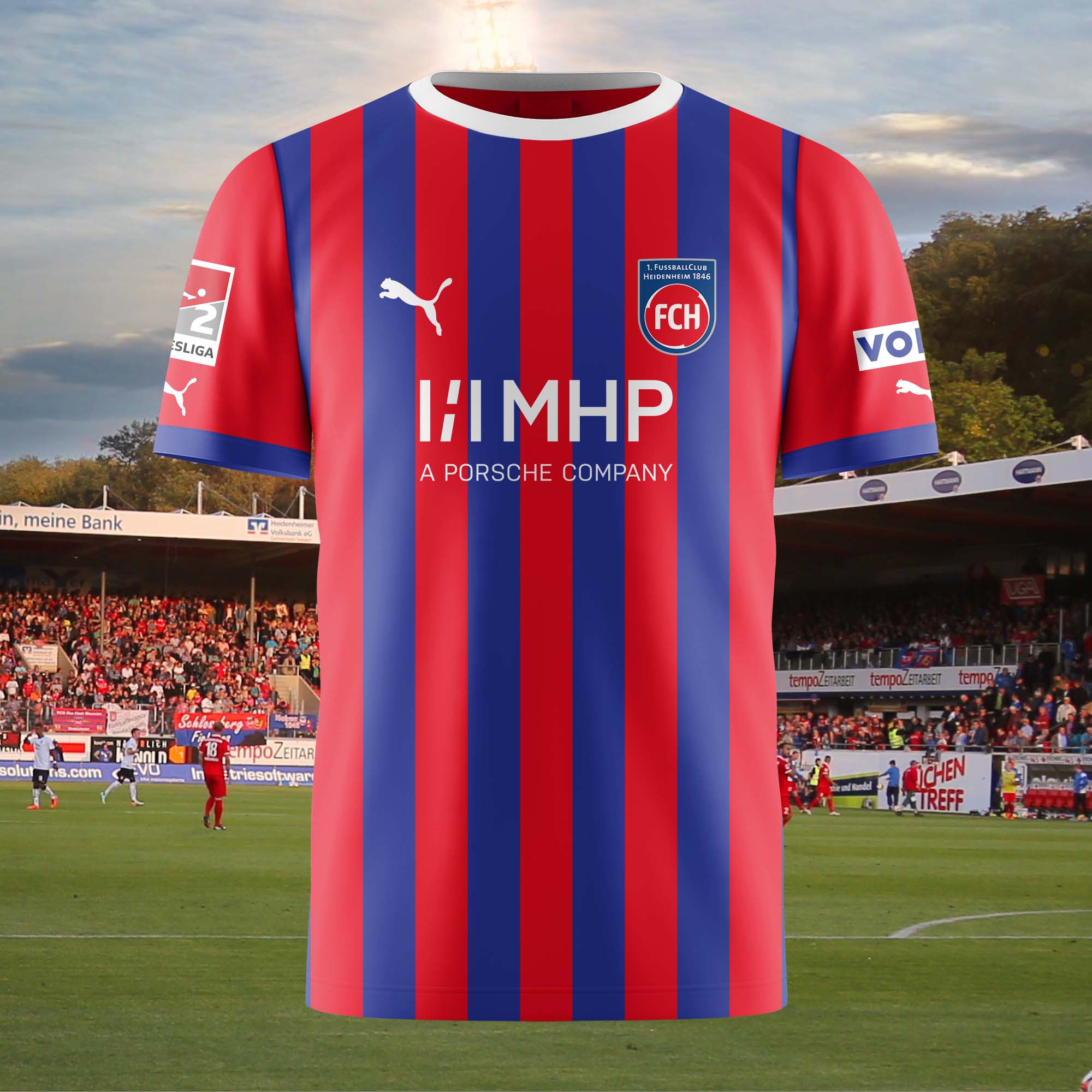 1. FC Heidenheim 2022-23 Home Kit Retro Shirt PT58965