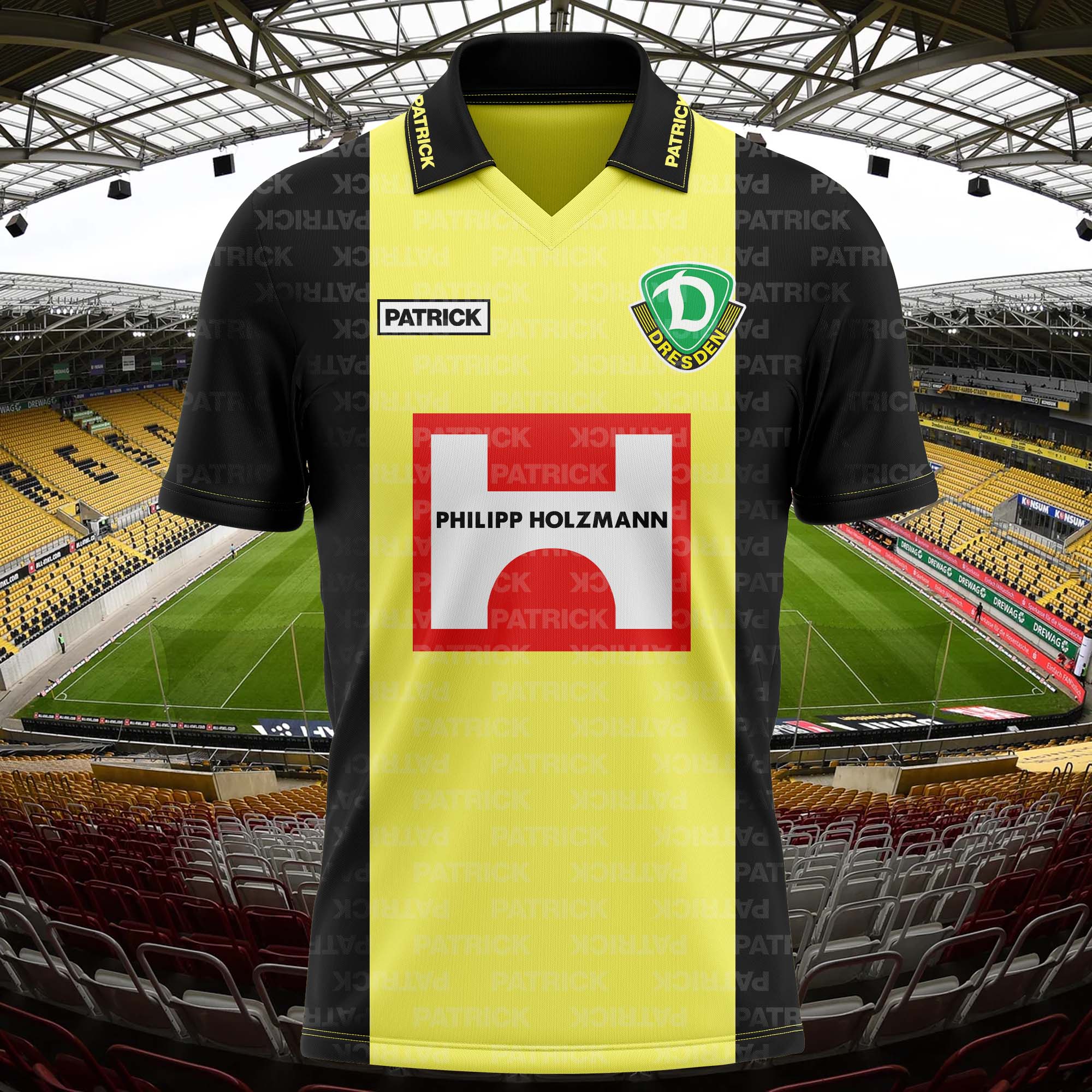 Dynamo Dresden 1996-97 Home Kit Retro Shirt PT59003