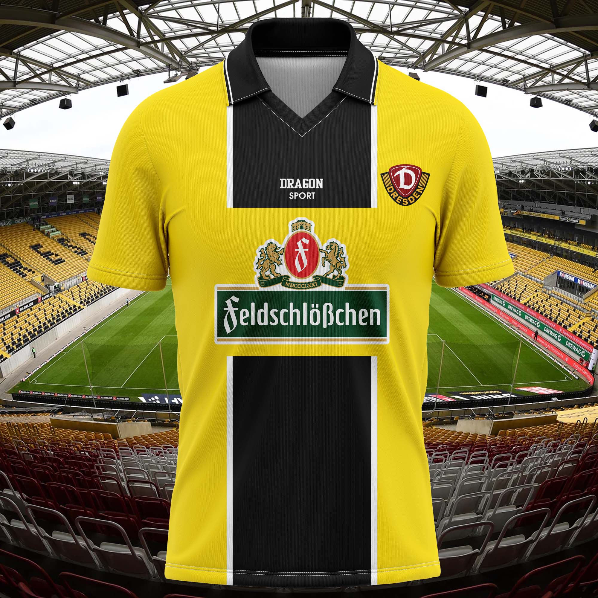 Dynamo Dresden 2001-02 Home Kit Retro Shirt PT59005