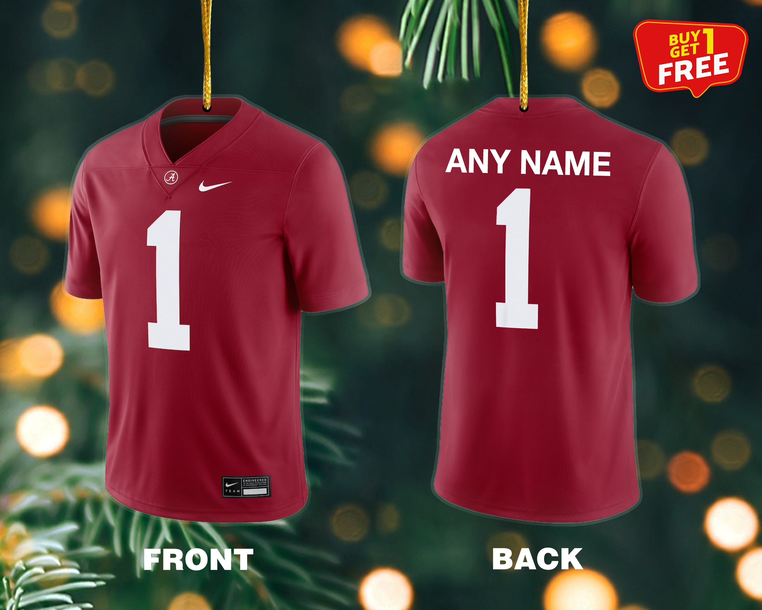 Ornament Football Jersey Alabama Crimson Tide PT59097