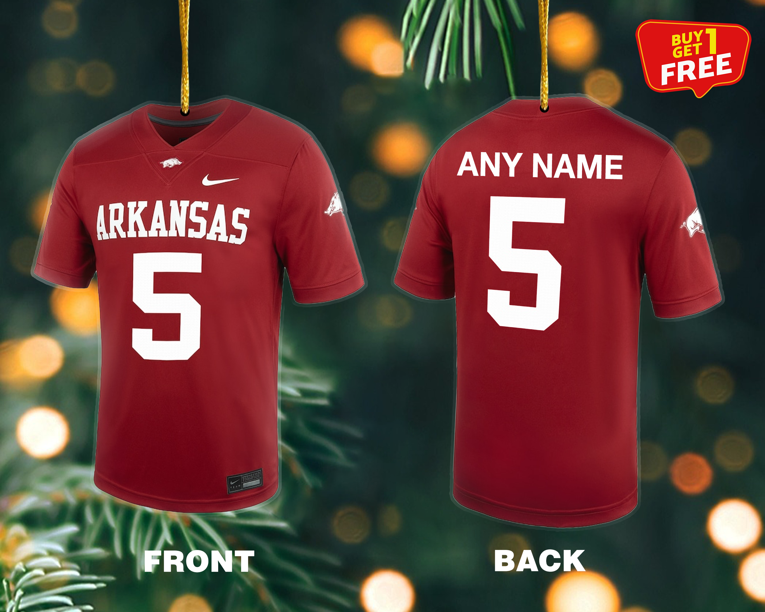 Ornament Football Jersey Arkansas Razorbacks PT59098