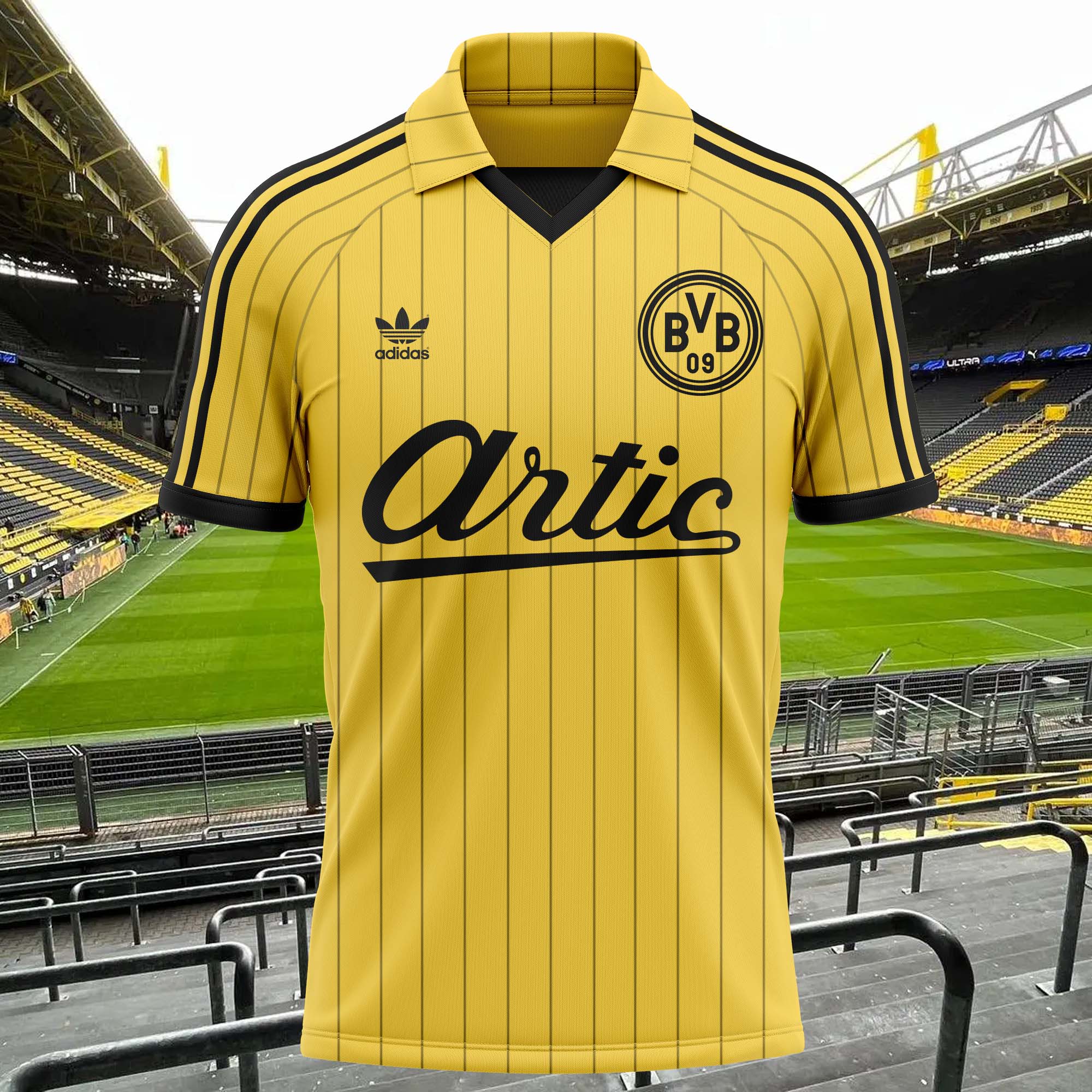 Borussia Dortmund 1984-85 Home Kit Retro Shirt PT59133