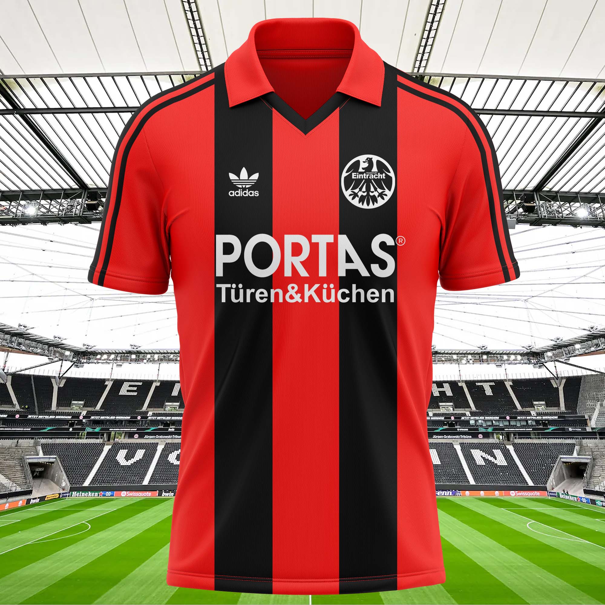 Eintracht Frankfurt 1984-85 Home Kit Retro Shirt PT59136