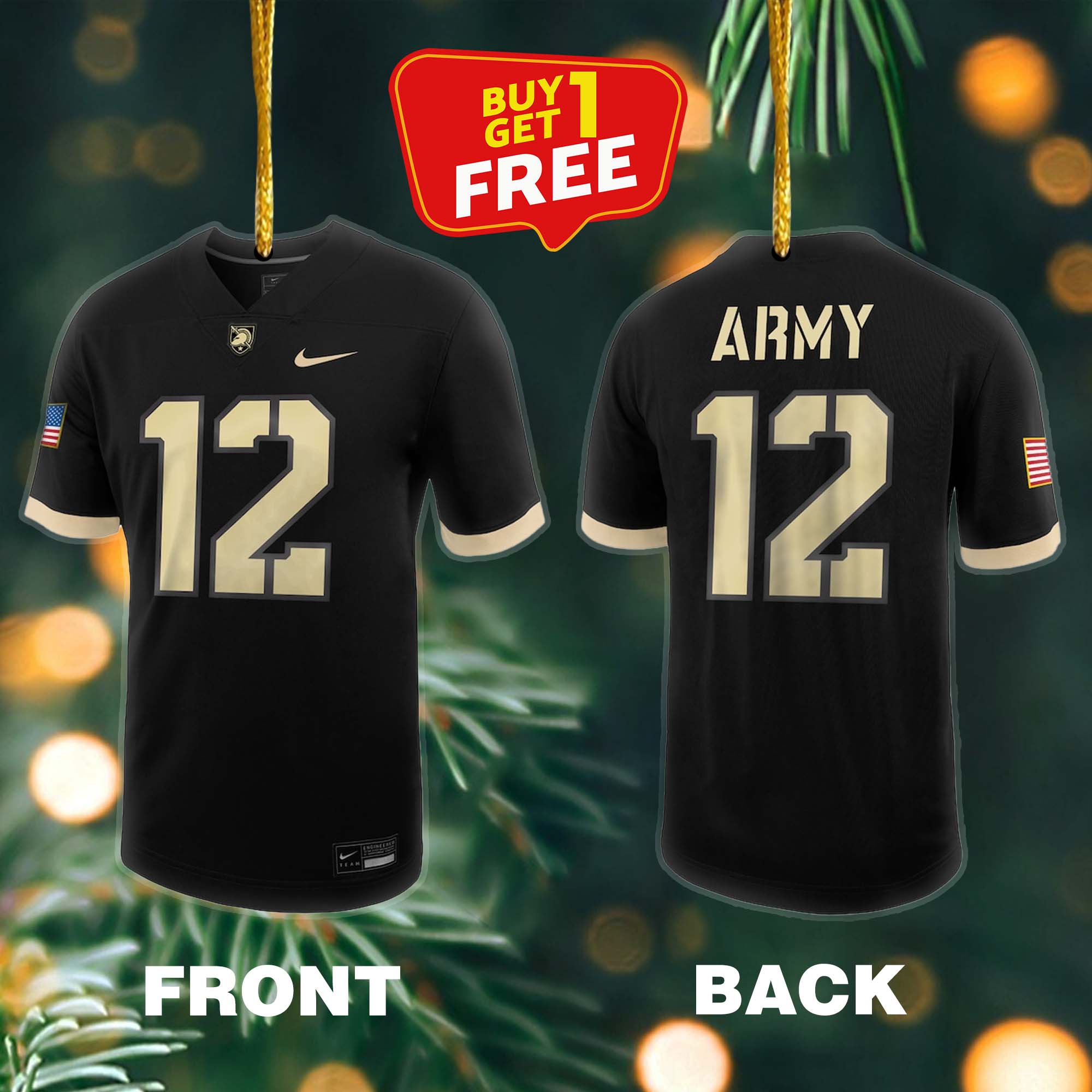 Ornament Football Jersey Army Black Knights PT59106