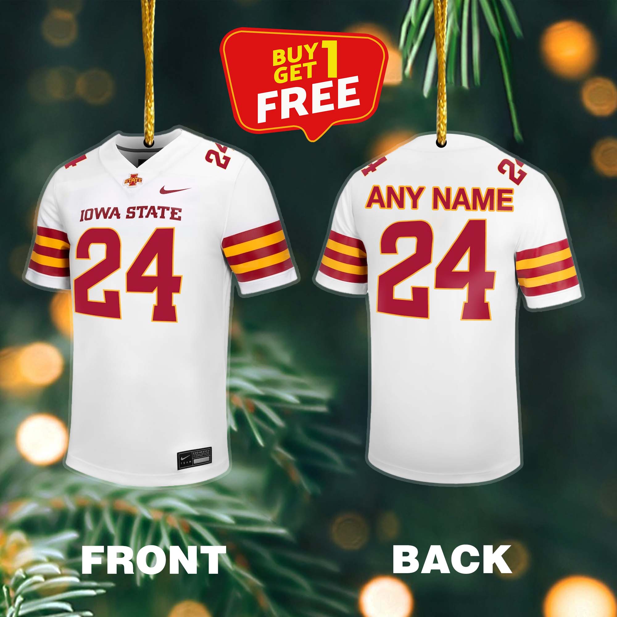 Ornament Football Jersey Iowa State Cyclones PT59113