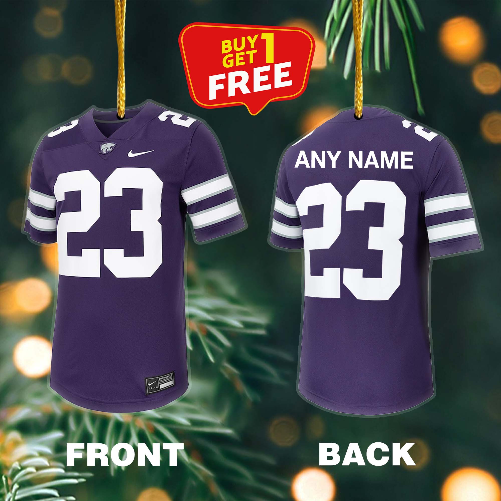 Ornament Football Jersey Kansas State Wildcats PT59114