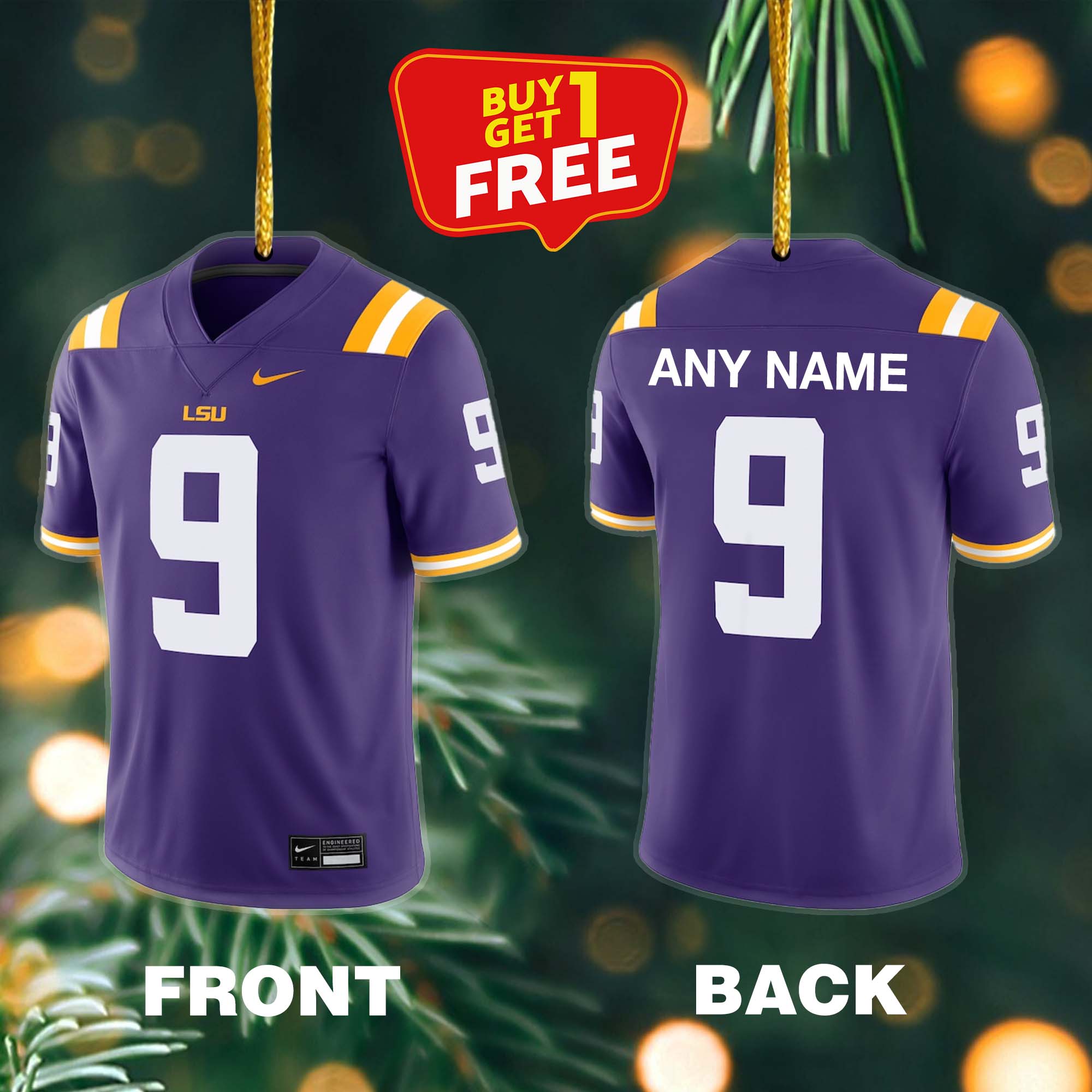 Ornament Football Jersey LSU Tigers PT59115