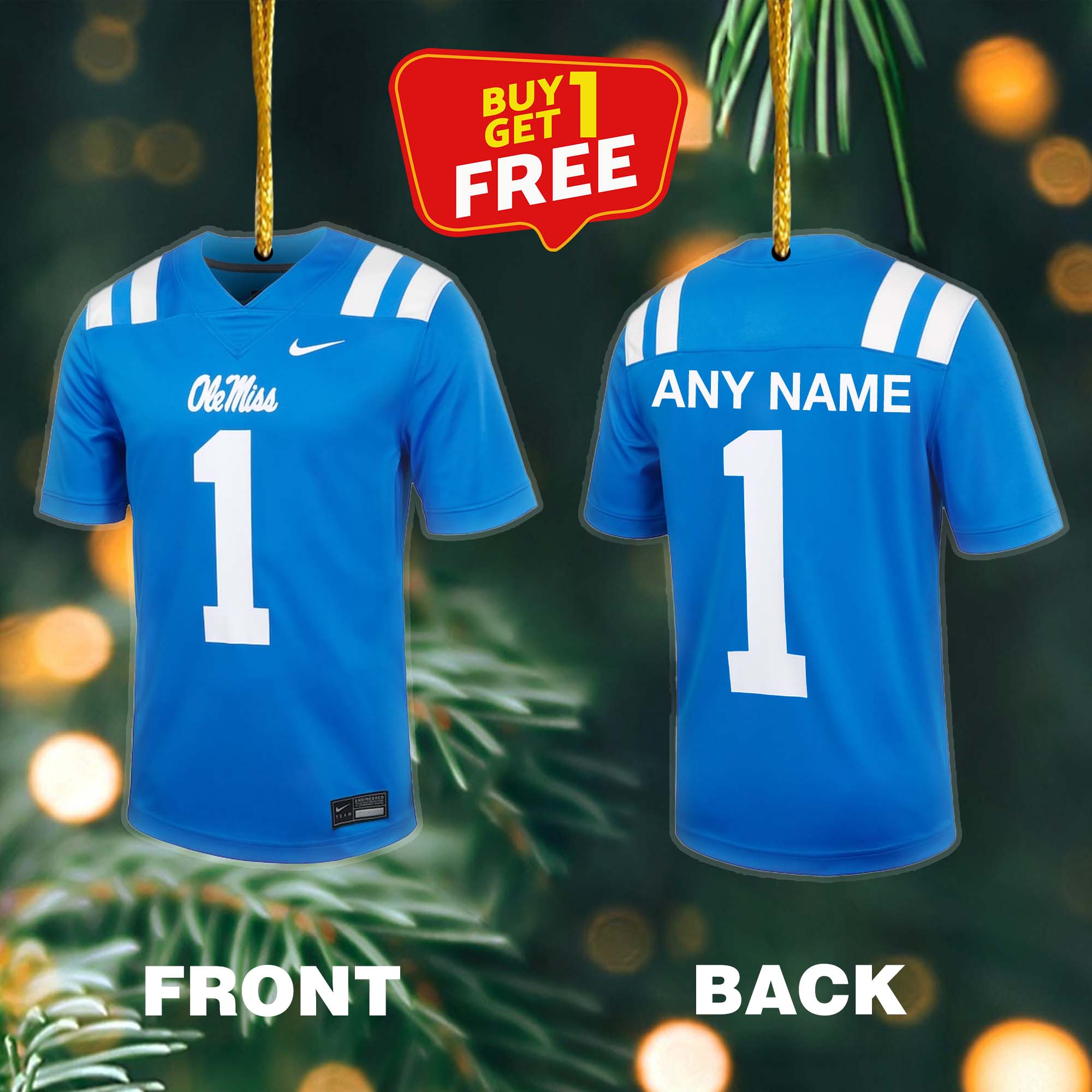 Ornament Football Jersey Ole Miss Rebels PT59121