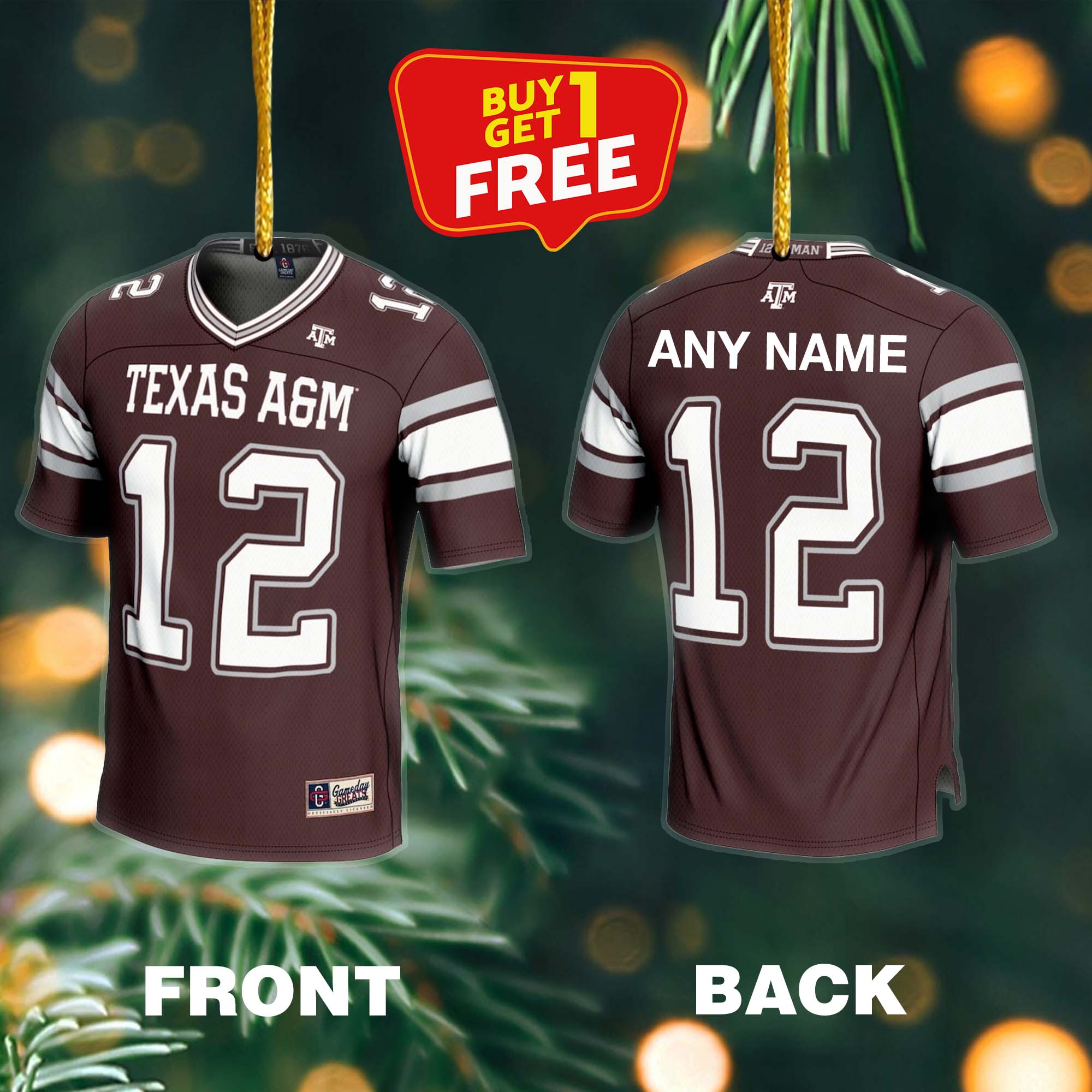 Ornament Football Jersey Texas A&M Aggies PT59126