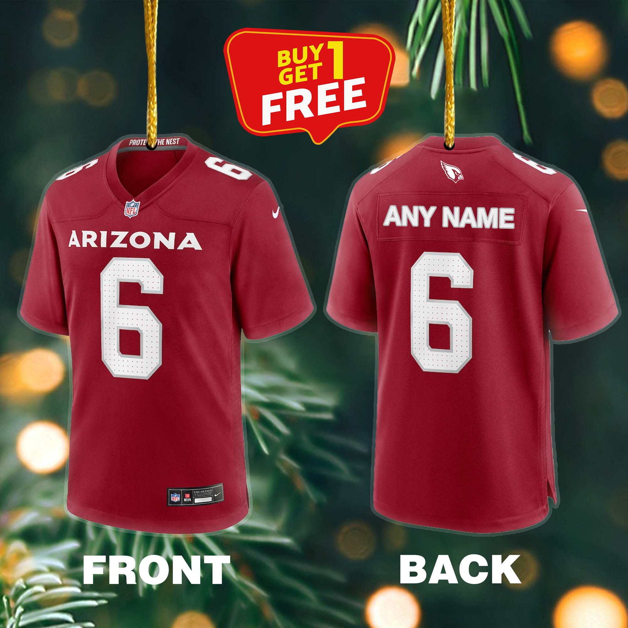 Ornament Football Jersey NFL Arizona Cardinals PT59147