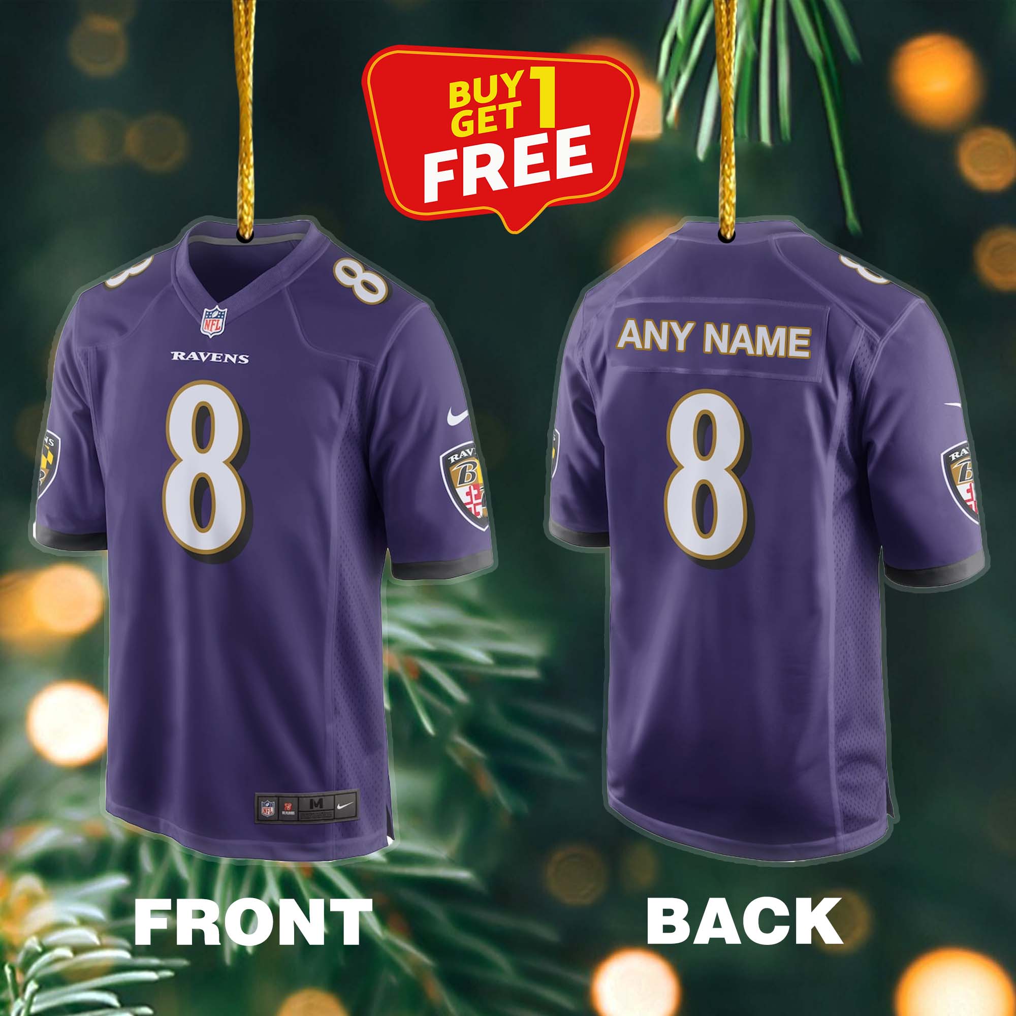 Ornament Football Jersey NFL Baltimore Ravens PT59149