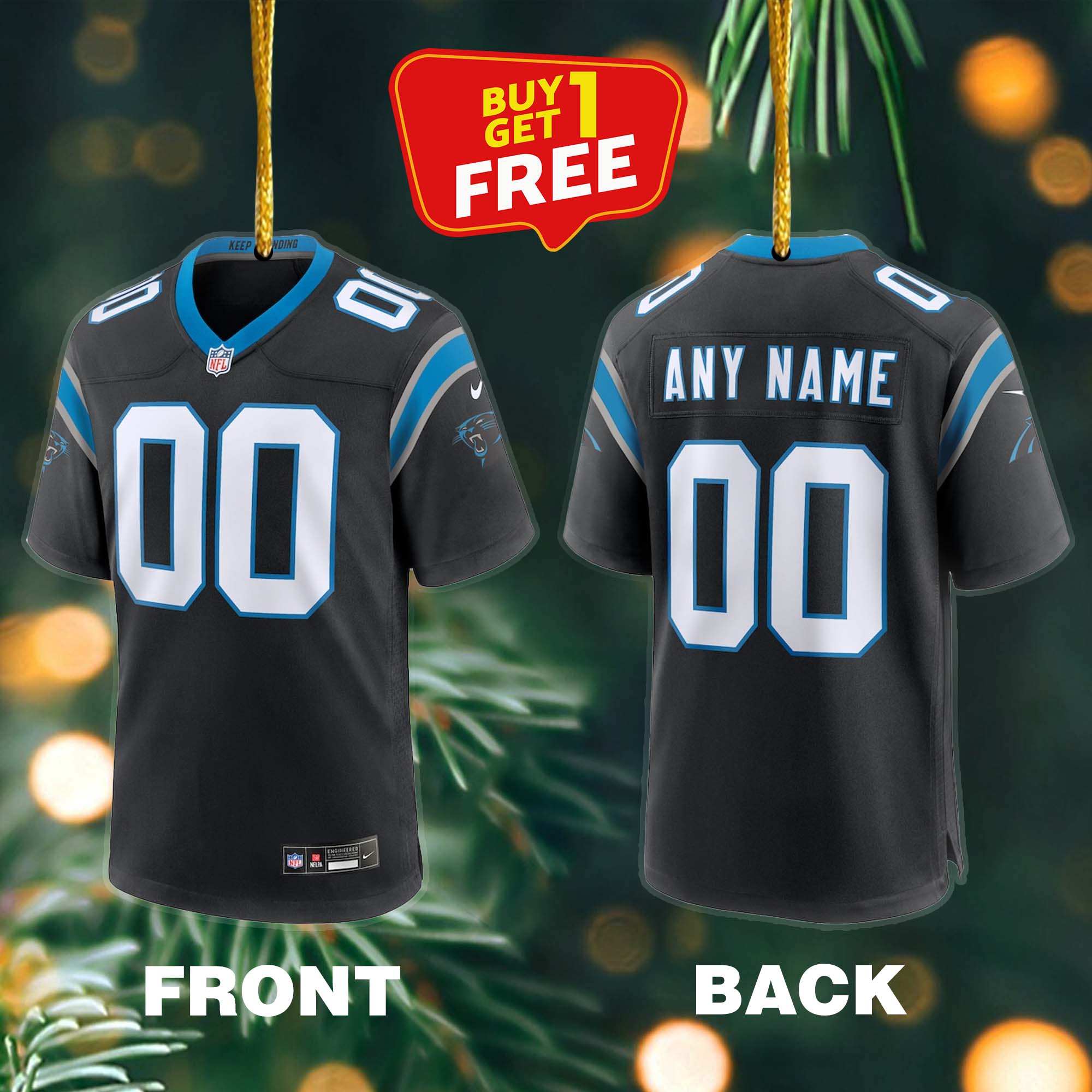 Ornament Football Jersey NFL Carolina Panthers PT59151