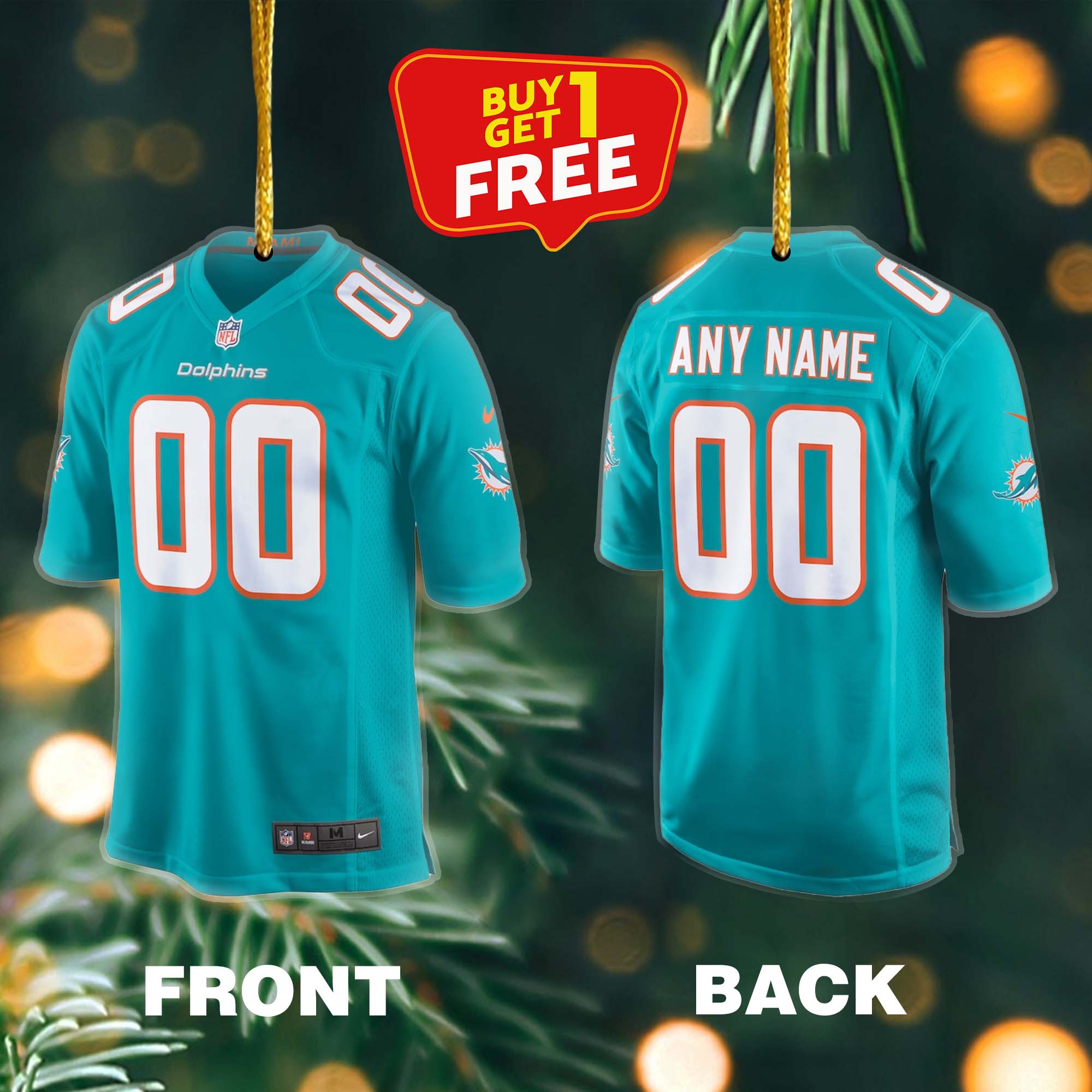 Ornament Football Jersey NFL Miami Dolphins PT59161