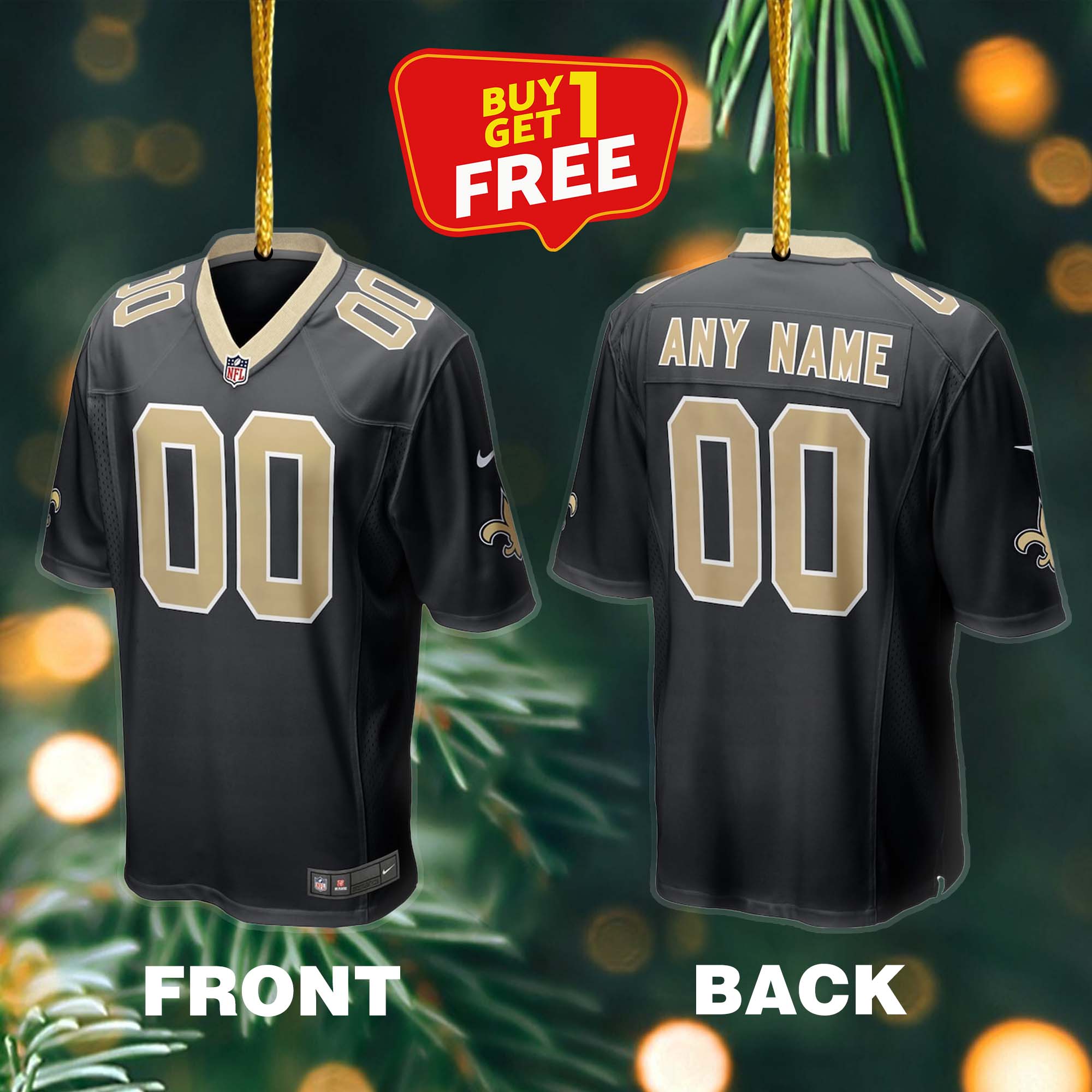 Ornament Football Jersey NFL New Orleans Saints PT59164