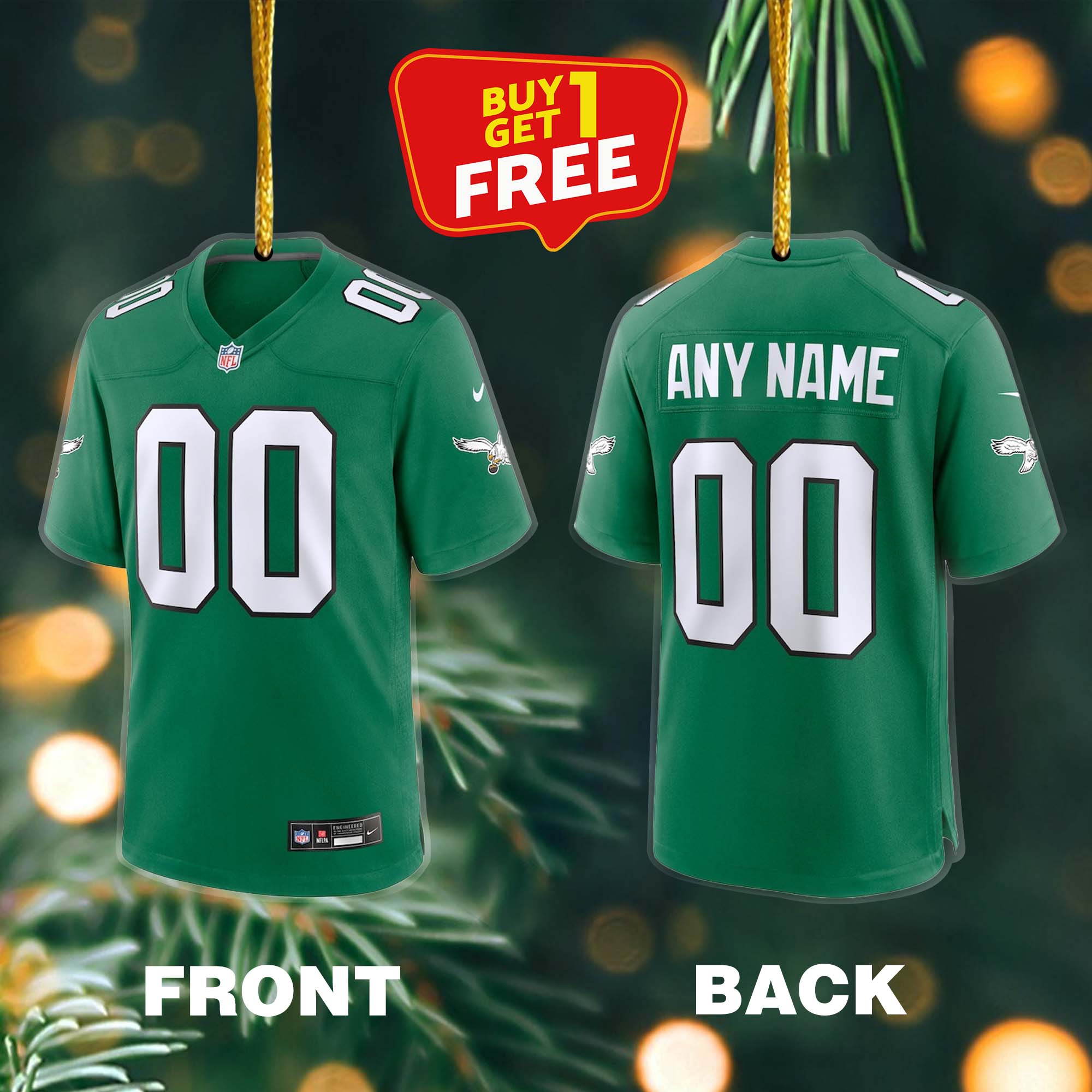 Ornament Football Jersey NFL Philadelphia Eagles PT59167