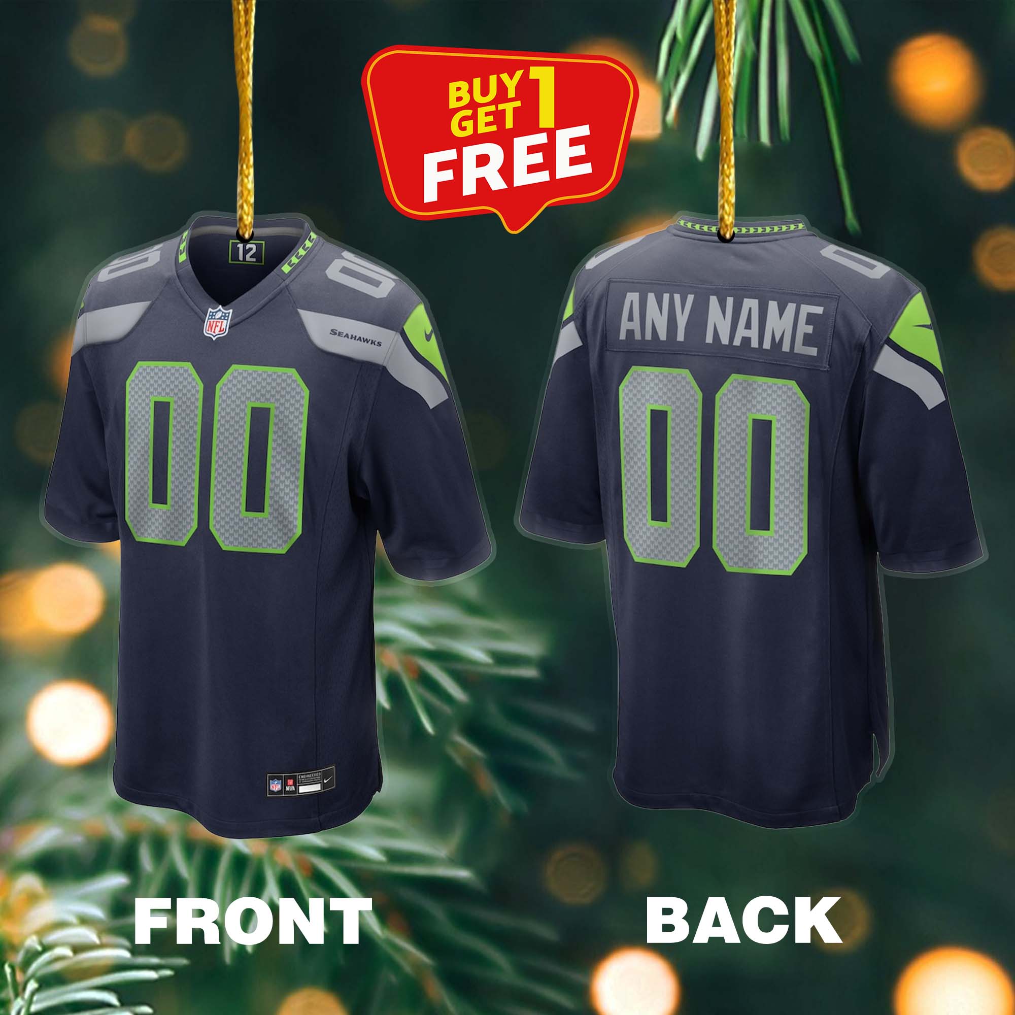 Ornament Football Jersey NFL Seattle Seahawks PT59170