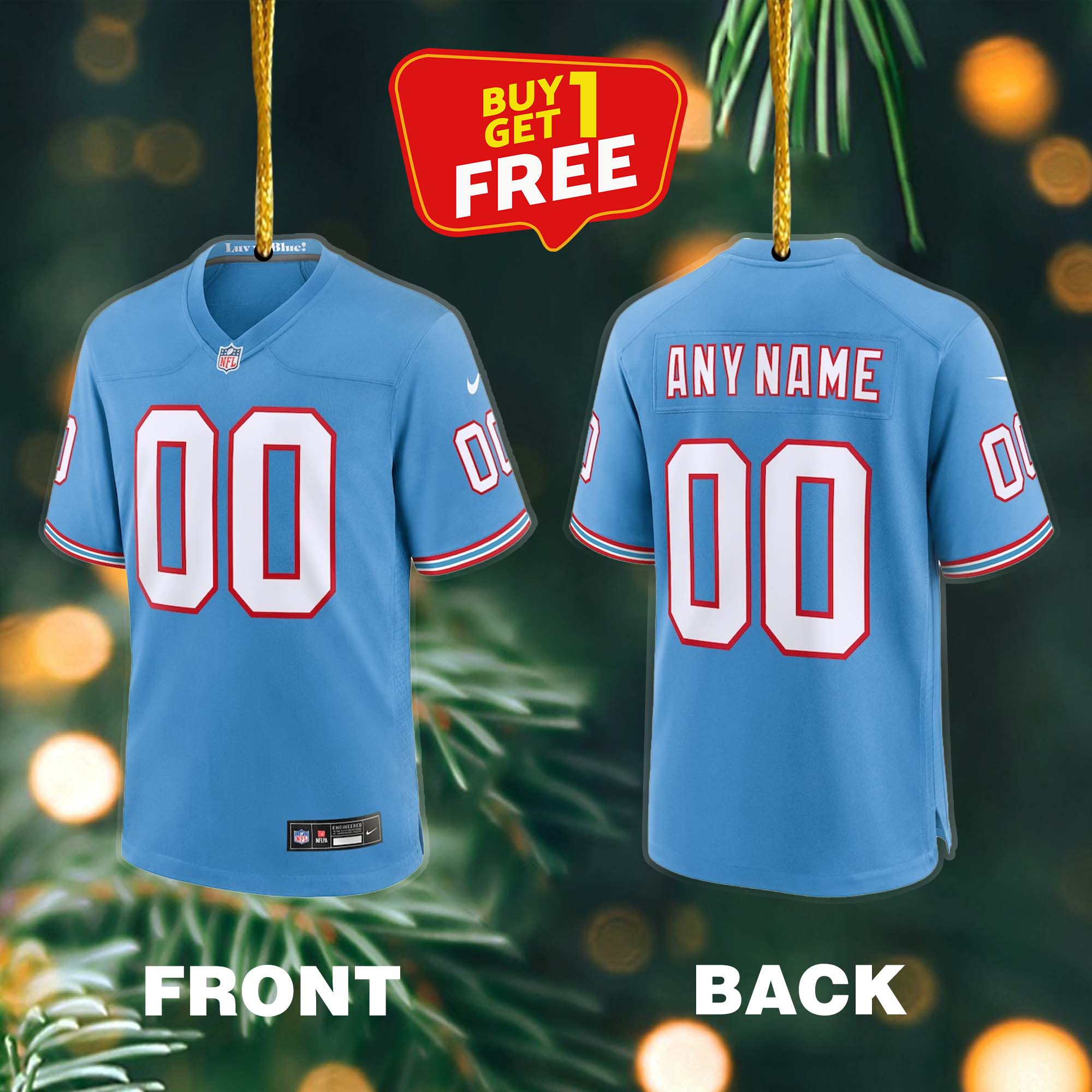 Ornament Football Jersey NFL Tennessee Titans PT59172