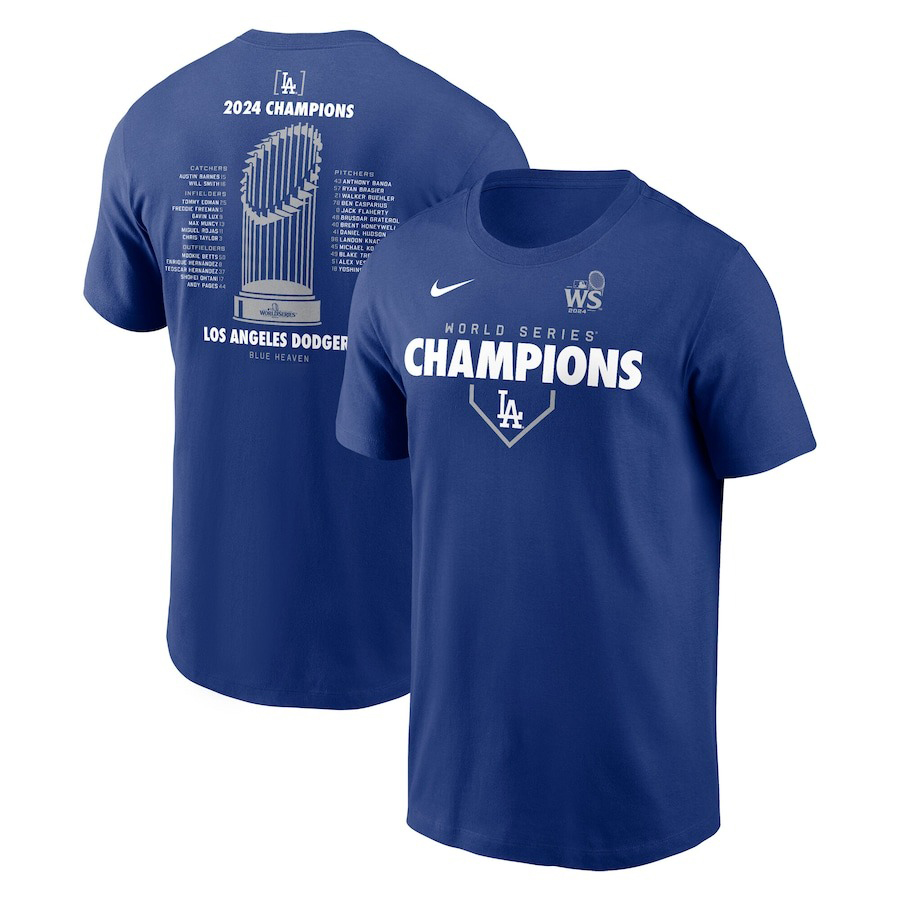 Los Angeles Dodgers 2024 World Series Champions Roster T-Shirt PT59254