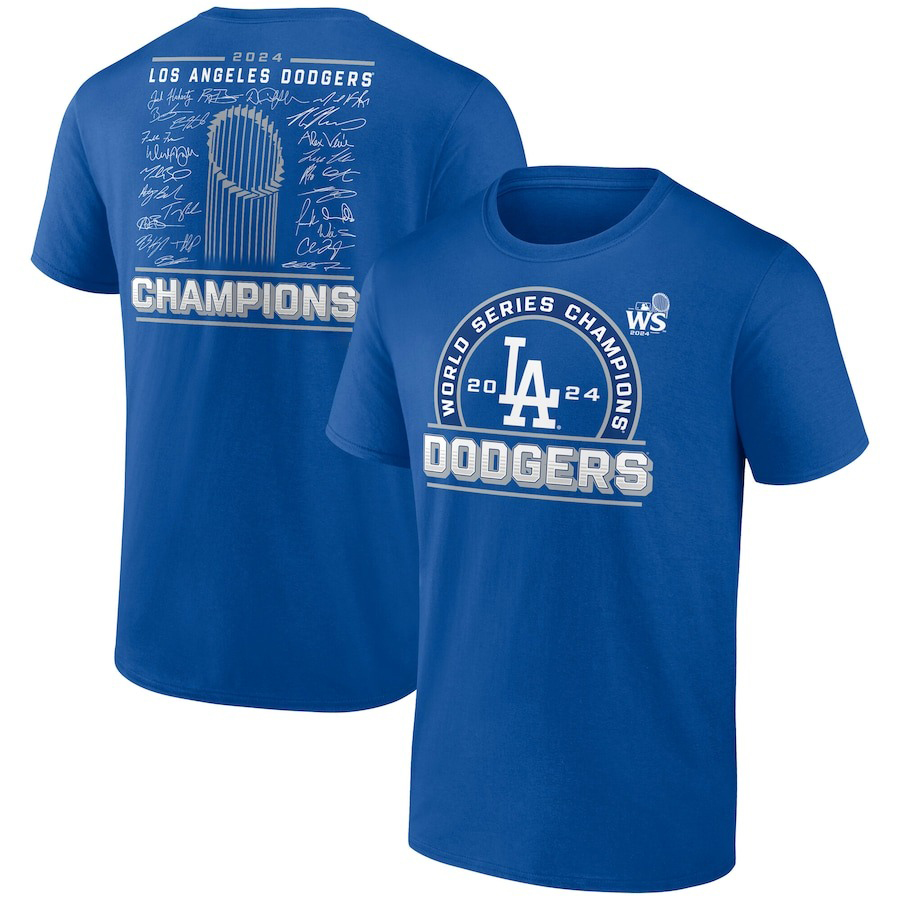 Los Angeles Dodgers 2024 World Series Champions Signature Roster T-Shirt PT59255