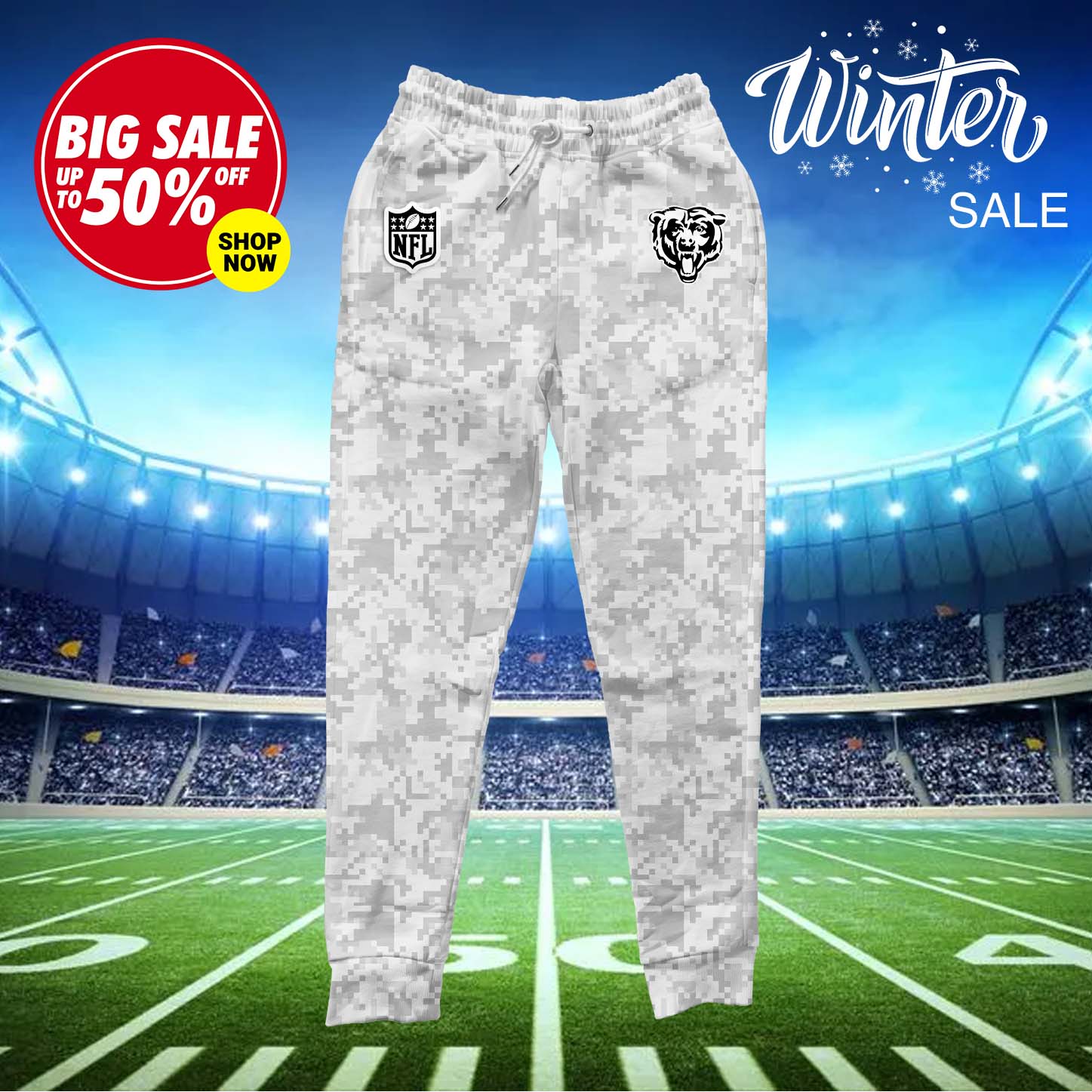 Chicago Bears Camo Sweatpants PT59522