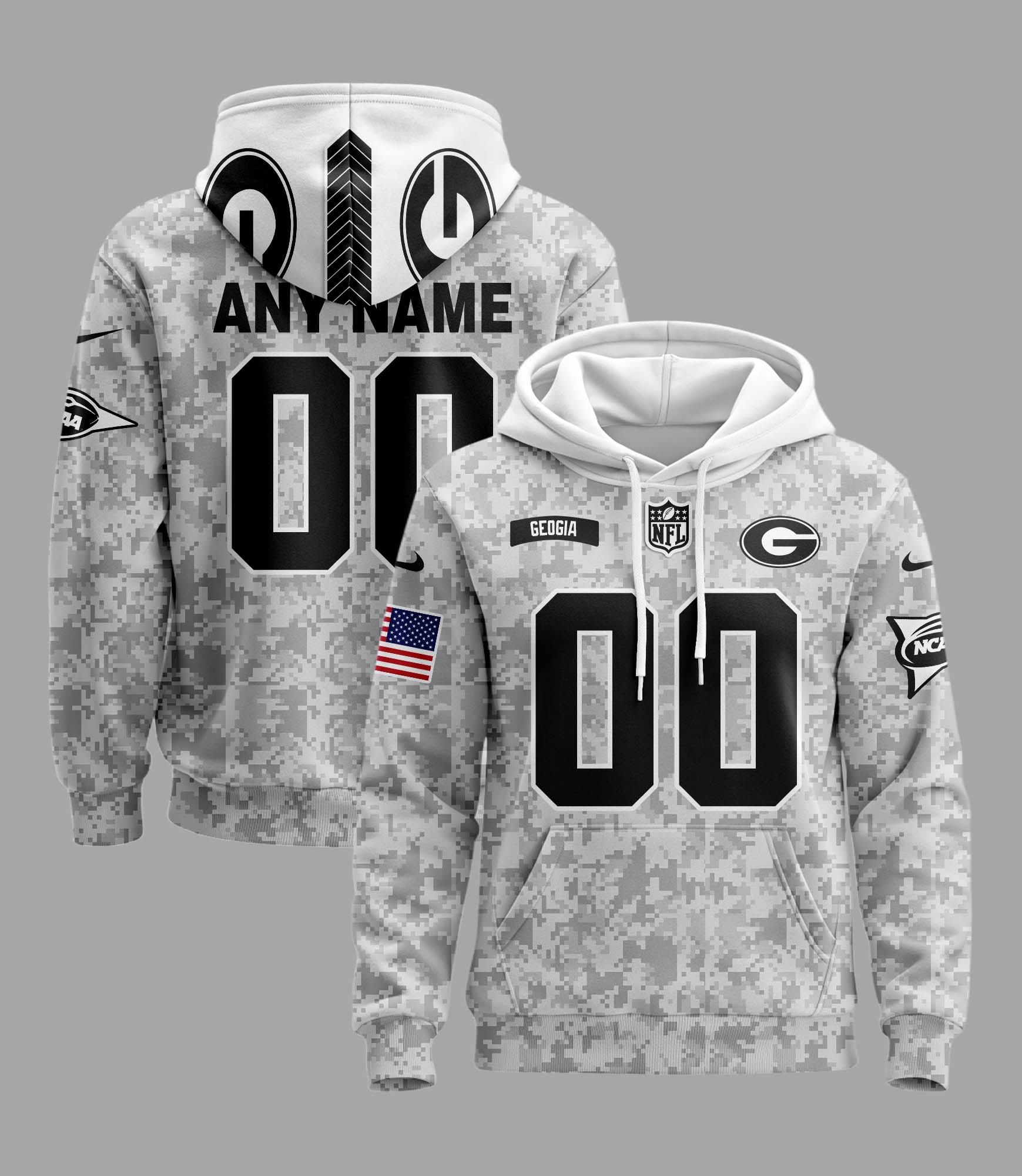 Georgia Bulldogs Arctic Camo Hoodie PT59683