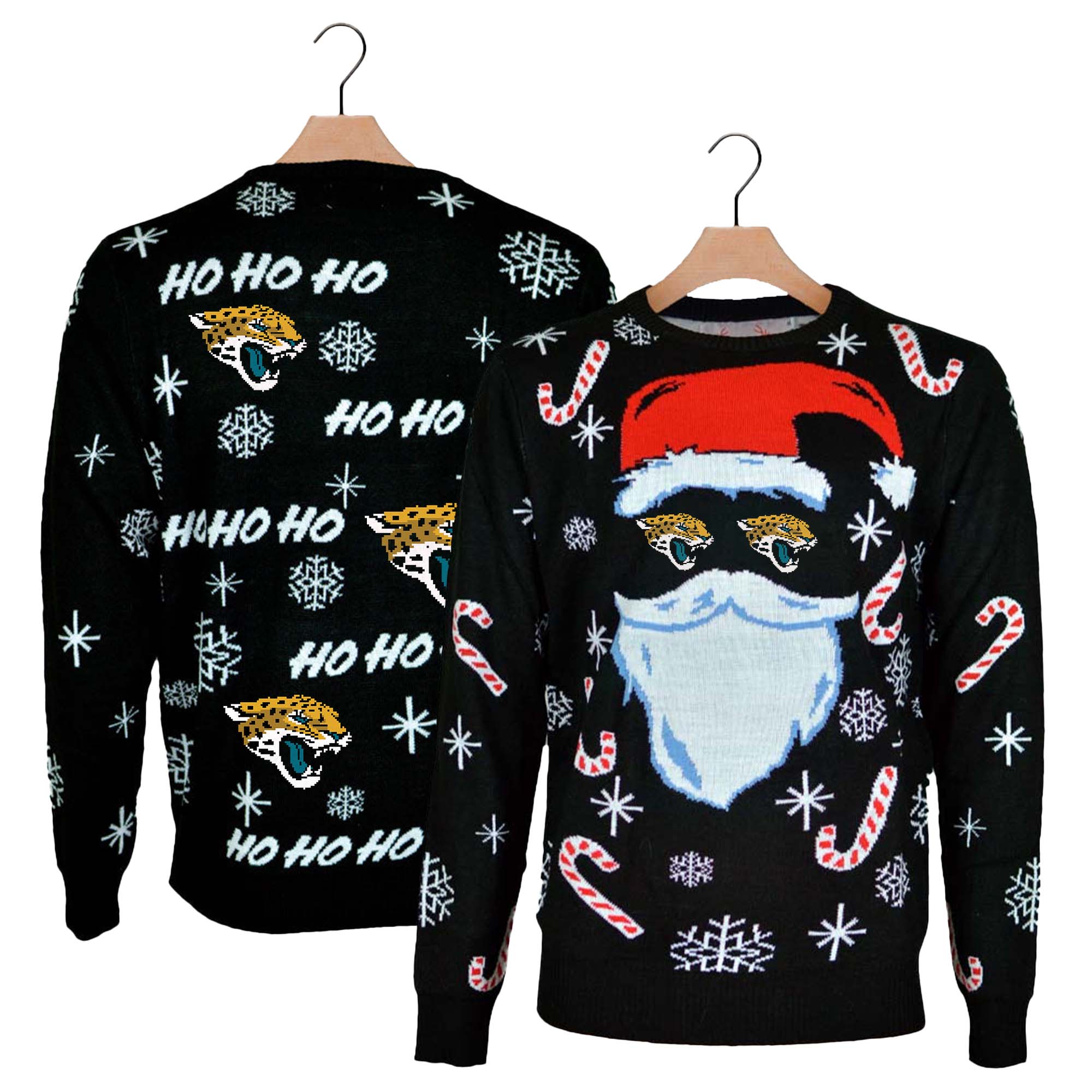 Jacksonville Jaguars Black Santa Ugly Christmas Sweater PT59750