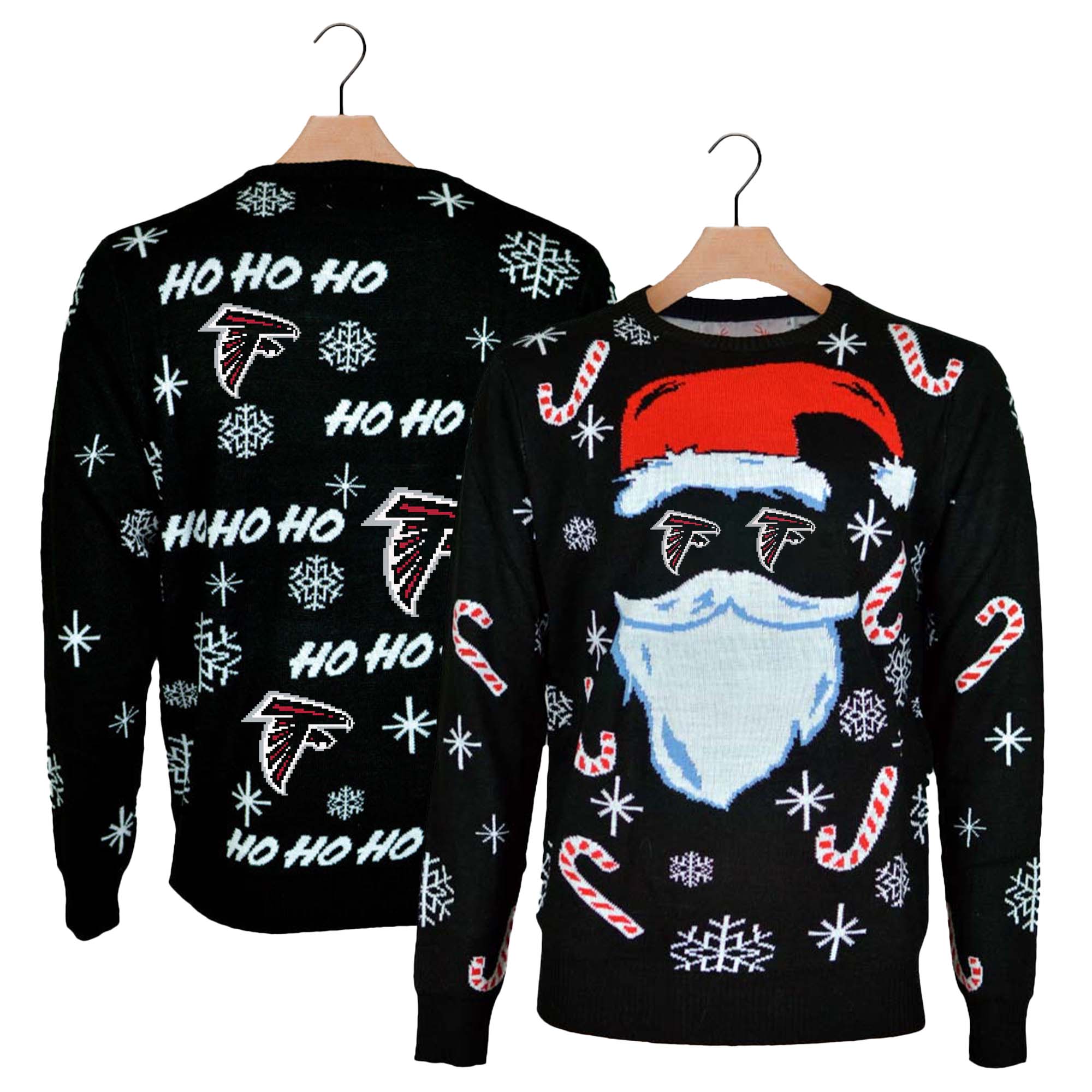 Atlanta Falcons Black Santa Ugly Christmas Sweater PT59737