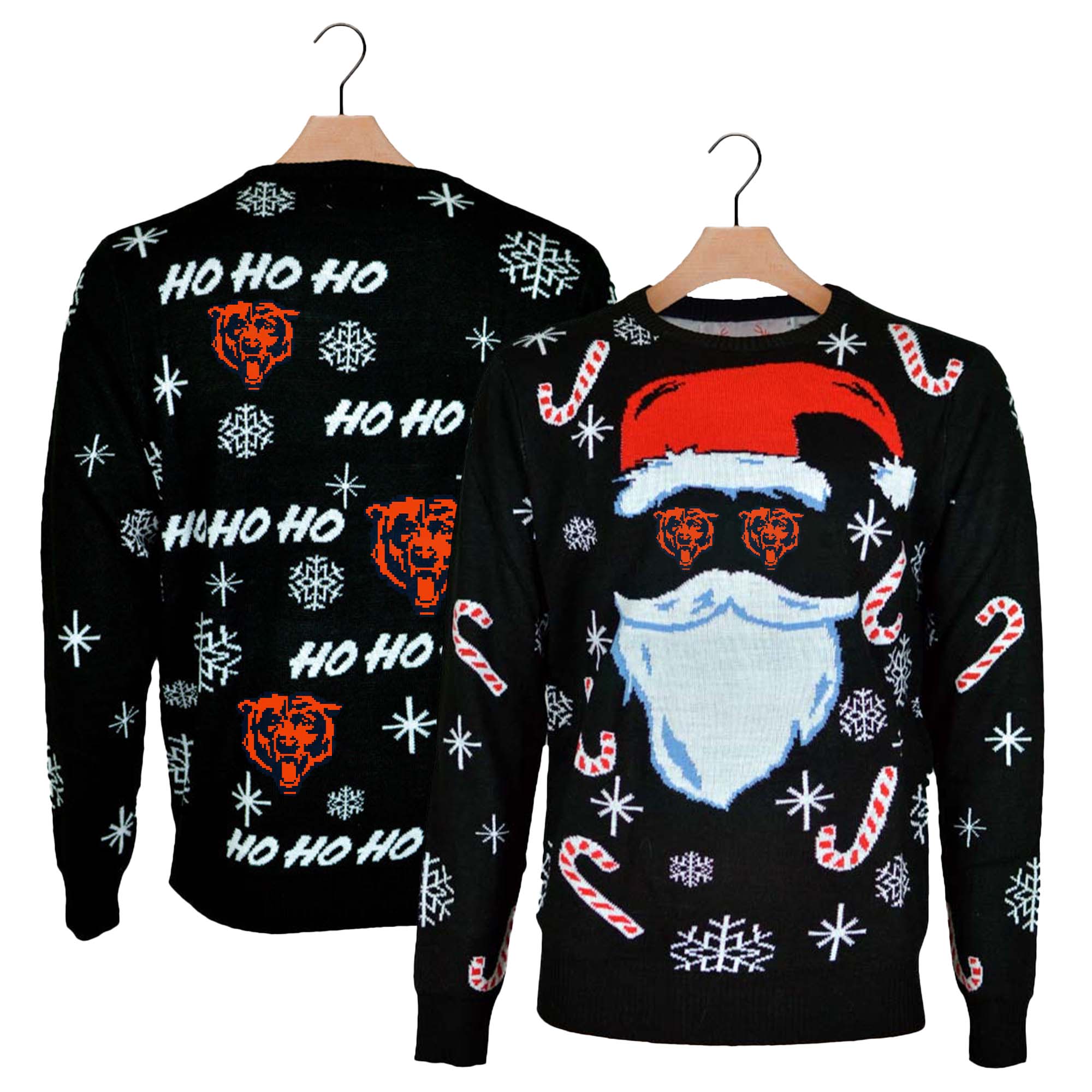 Chicago Bears Black Santa Ugly Christmas Sweater PT59741