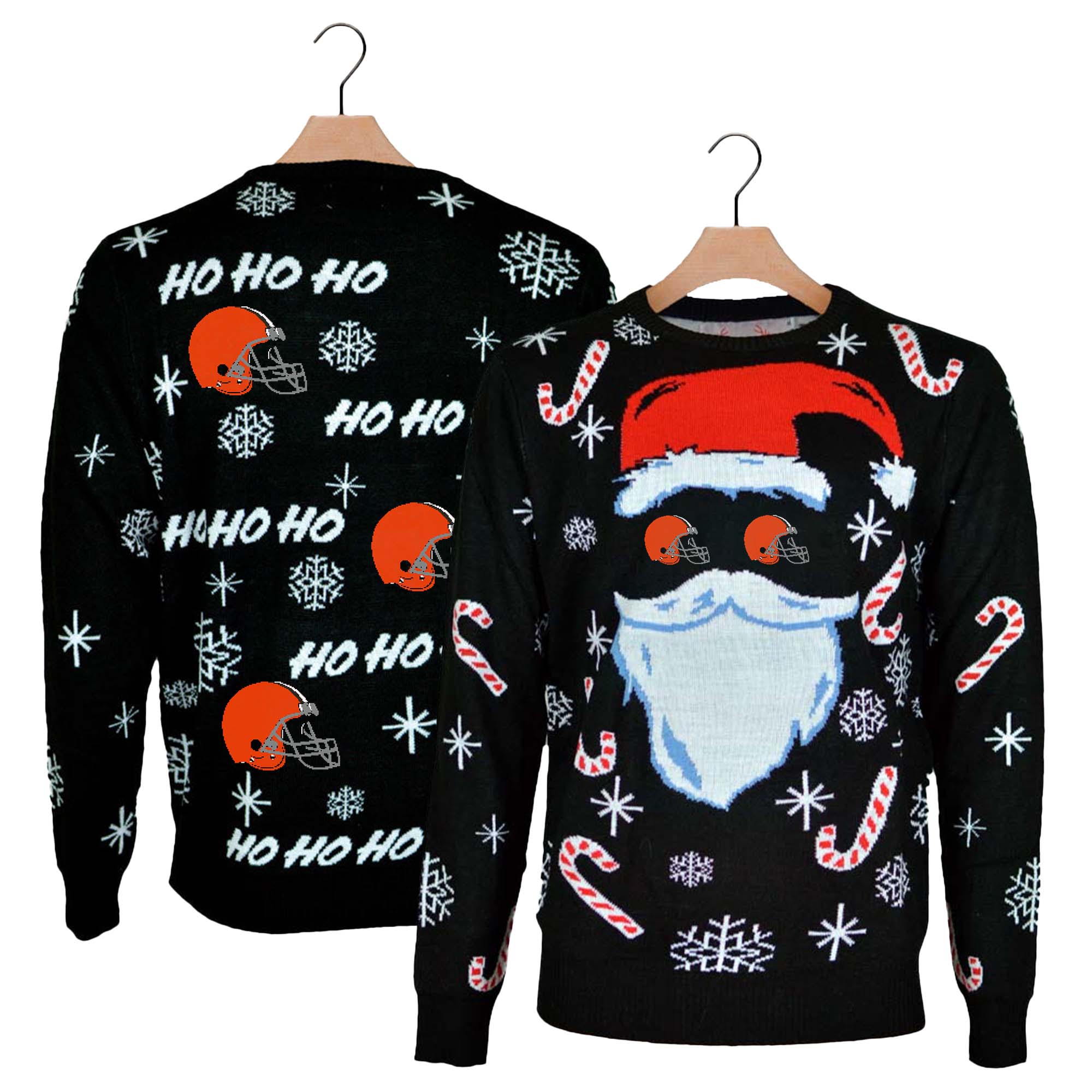 Cleveland Browns Black Santa Ugly Christmas Sweater PT59743