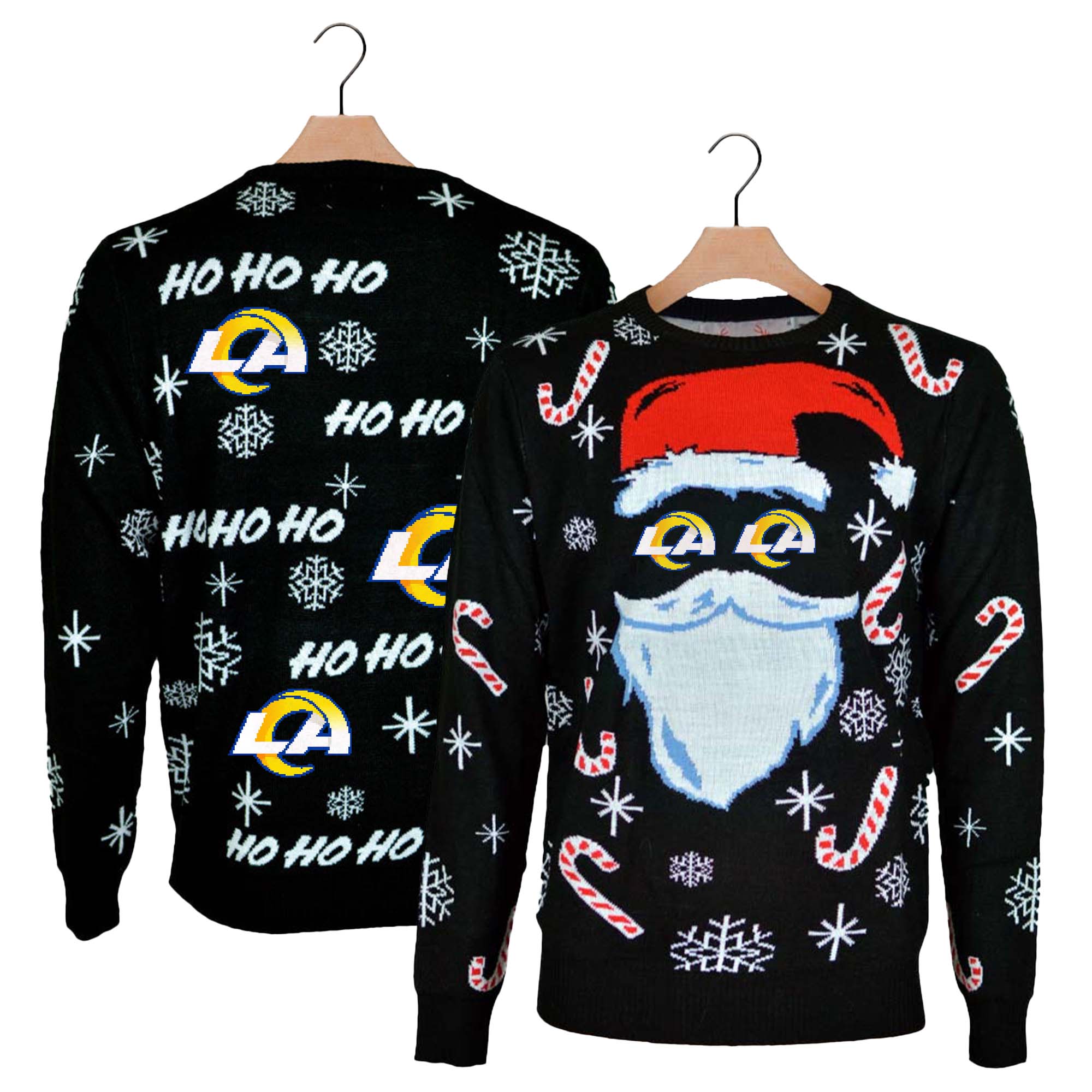 Los Angeles Rams Black Santa Ugly Christmas Sweater PT59754