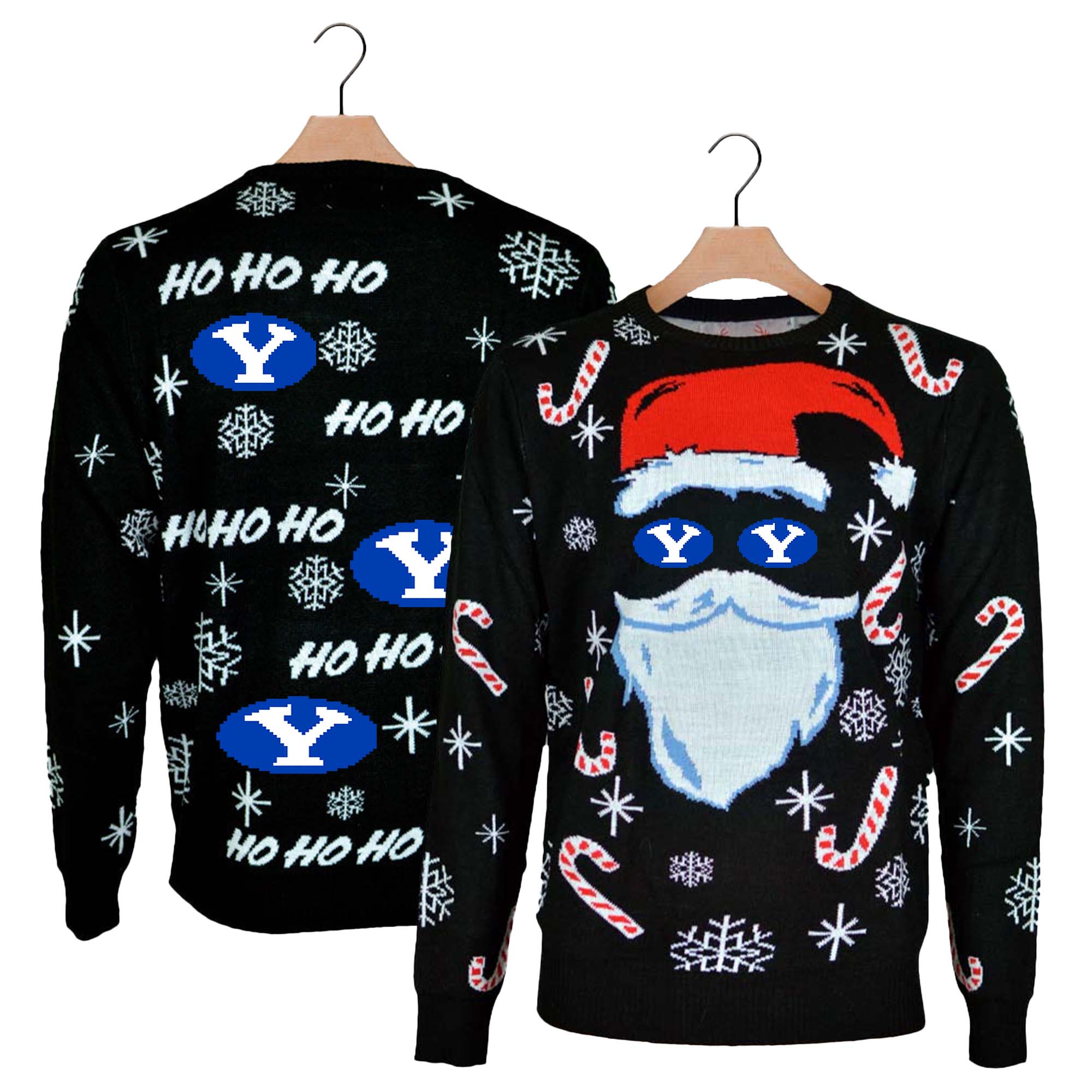 BYU Cougars Black Santa Ugly Christmas Sweater PT59829