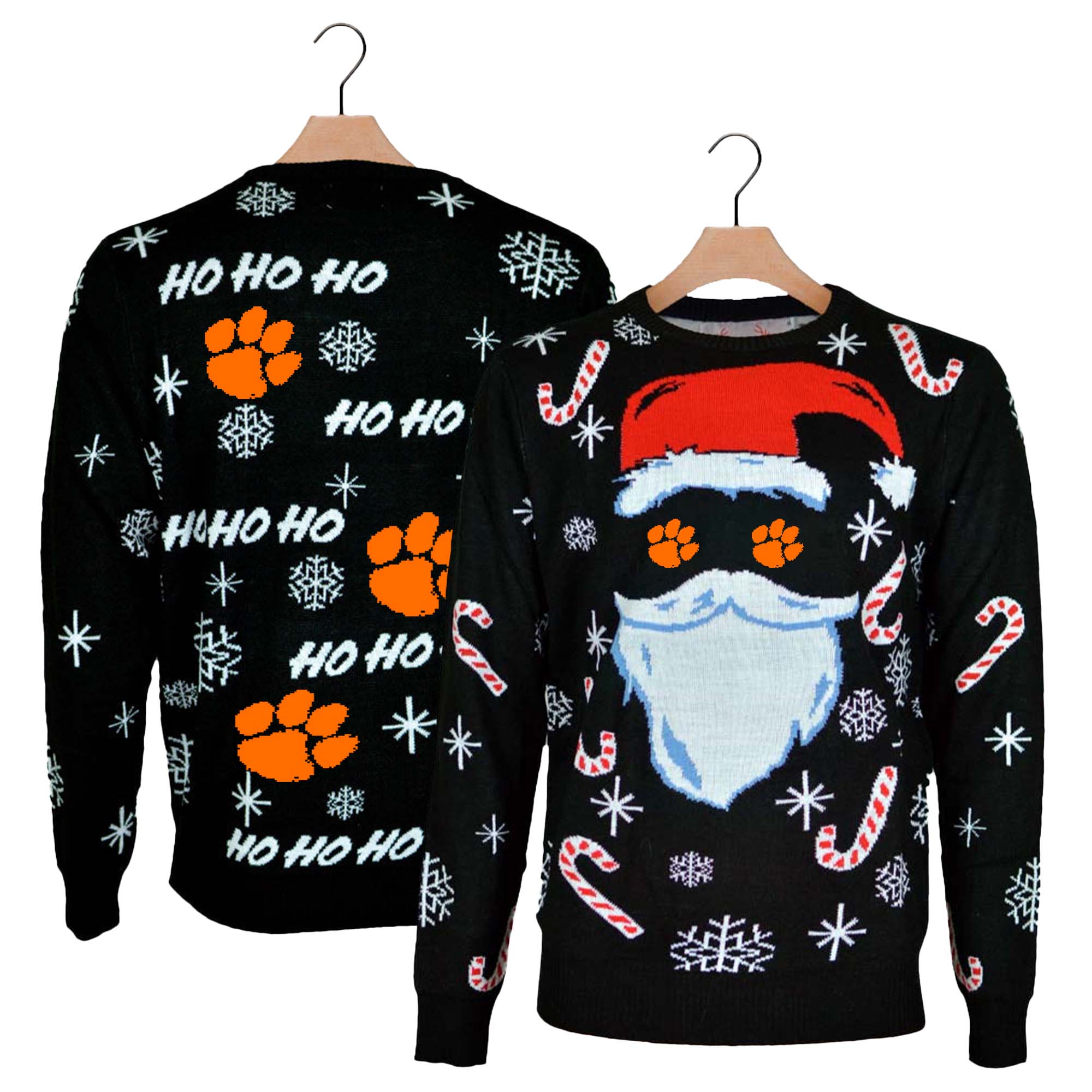 Clemson Tigers Black Santa Ugly Christmas Sweater PT59830