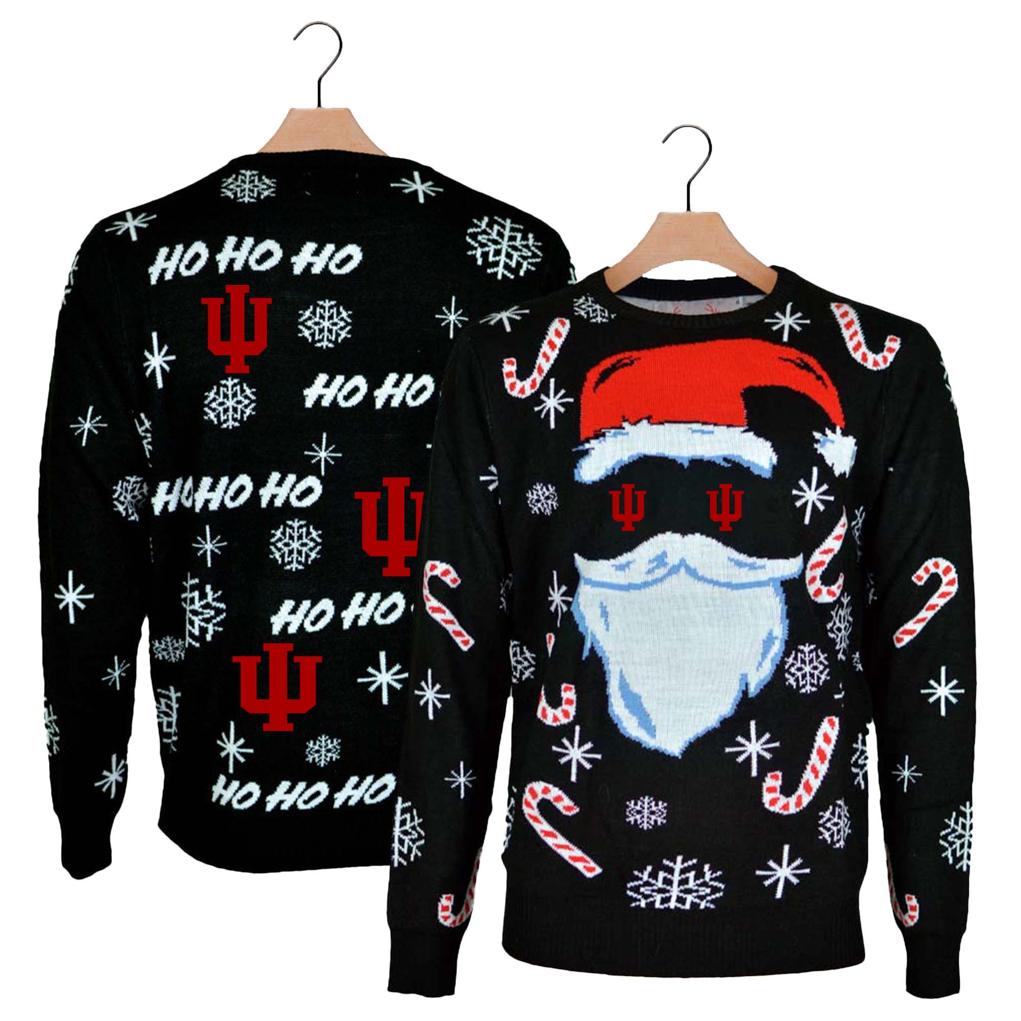 Indiana Hoosiers Black Santa Ugly Christmas Sweater PT59833