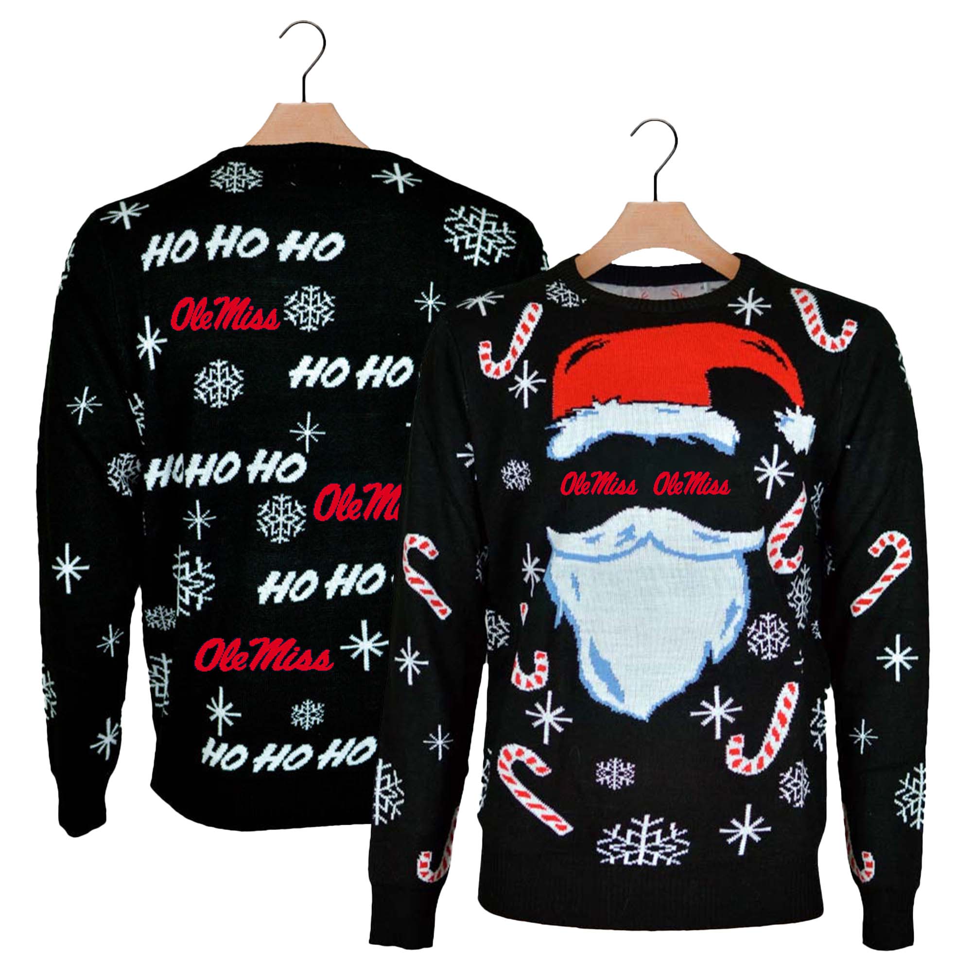 Ole Miss Rebels Black Santa Ugly Christmas Sweater PT59842