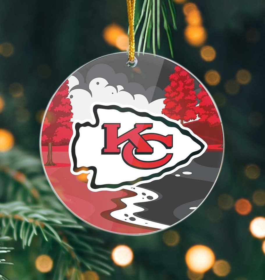 Kansas City Chiefs Ornament Landscape Circle Sign PT59926