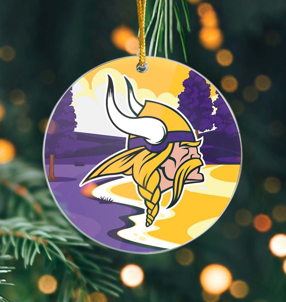 Minnesota Vikings Ornament Landscape Circle Sign PT59928