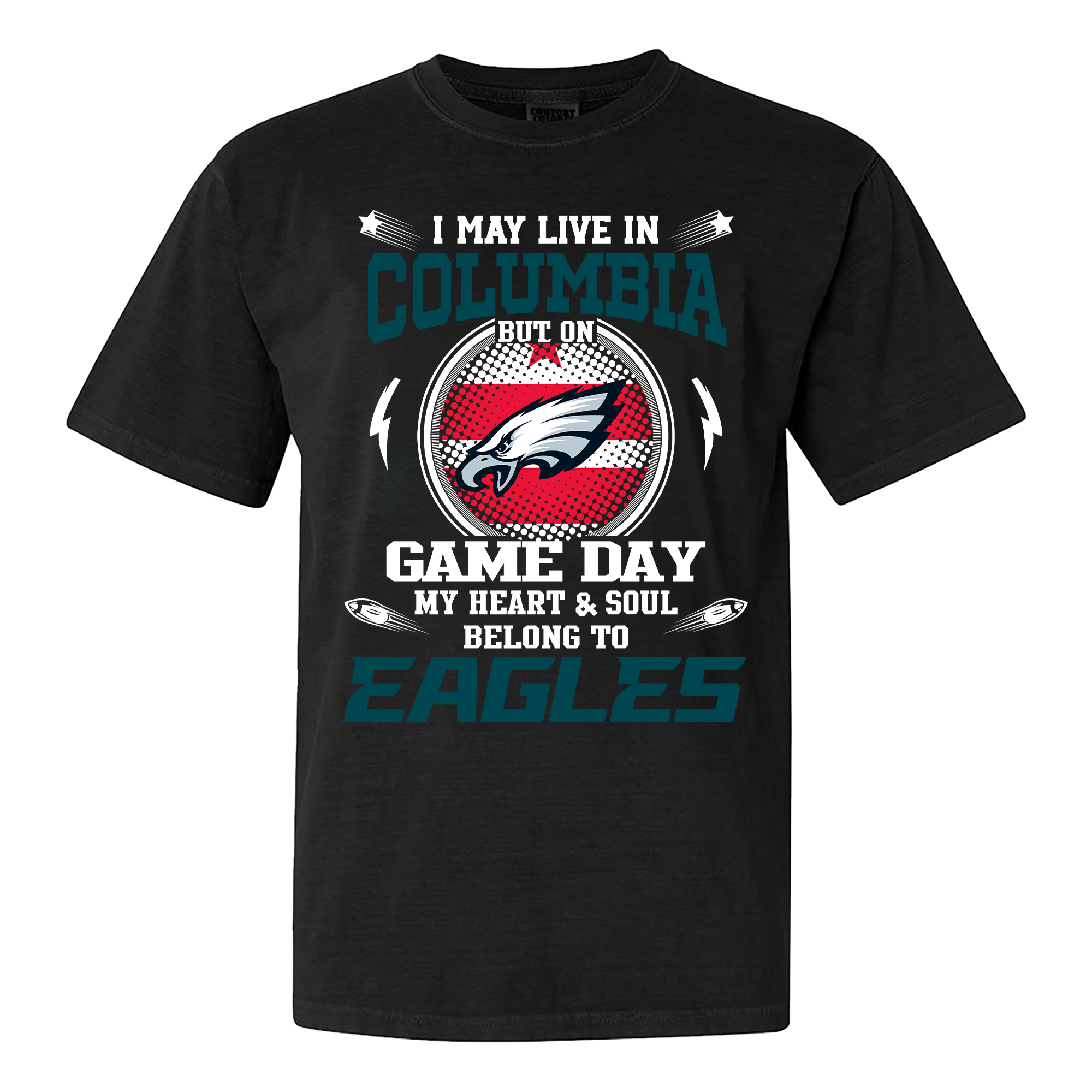 I May Live In District of Columbia But On Game Day My Heart And Soul Belongs To Philadelphia Eagles Shirt PT60014