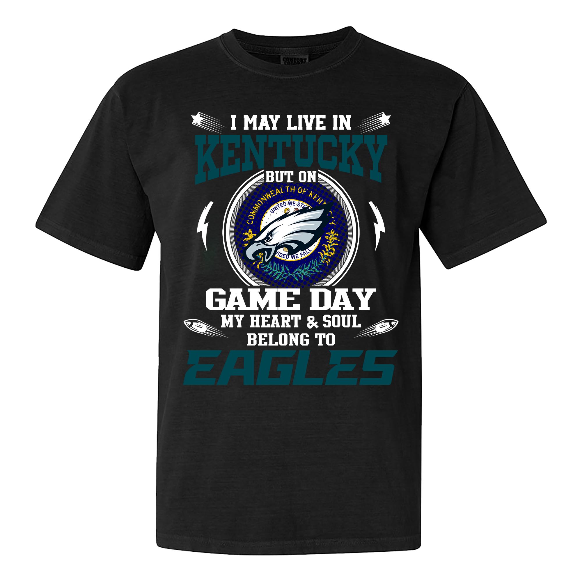 I May Live In Kentucky But On Game Day My Heart And Soul Belongs To Philadelphia Eagles Shirt PT60022