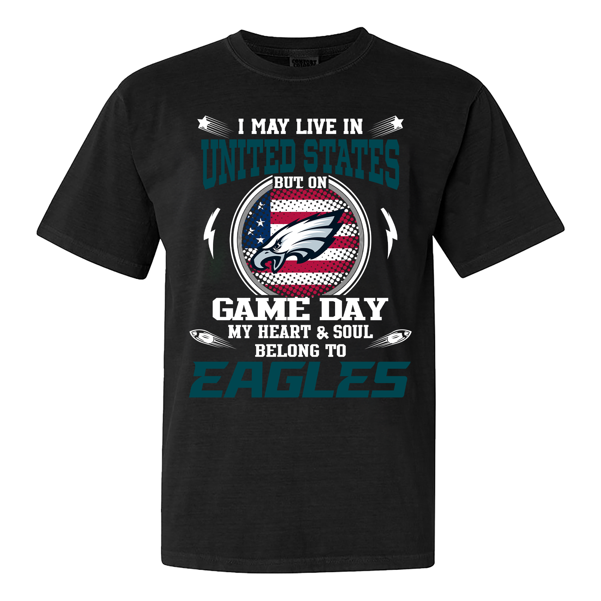 I May Live In United States But On Game Day My Heart And Soul Belongs To Philadelphia Eagles Shirt PT60049