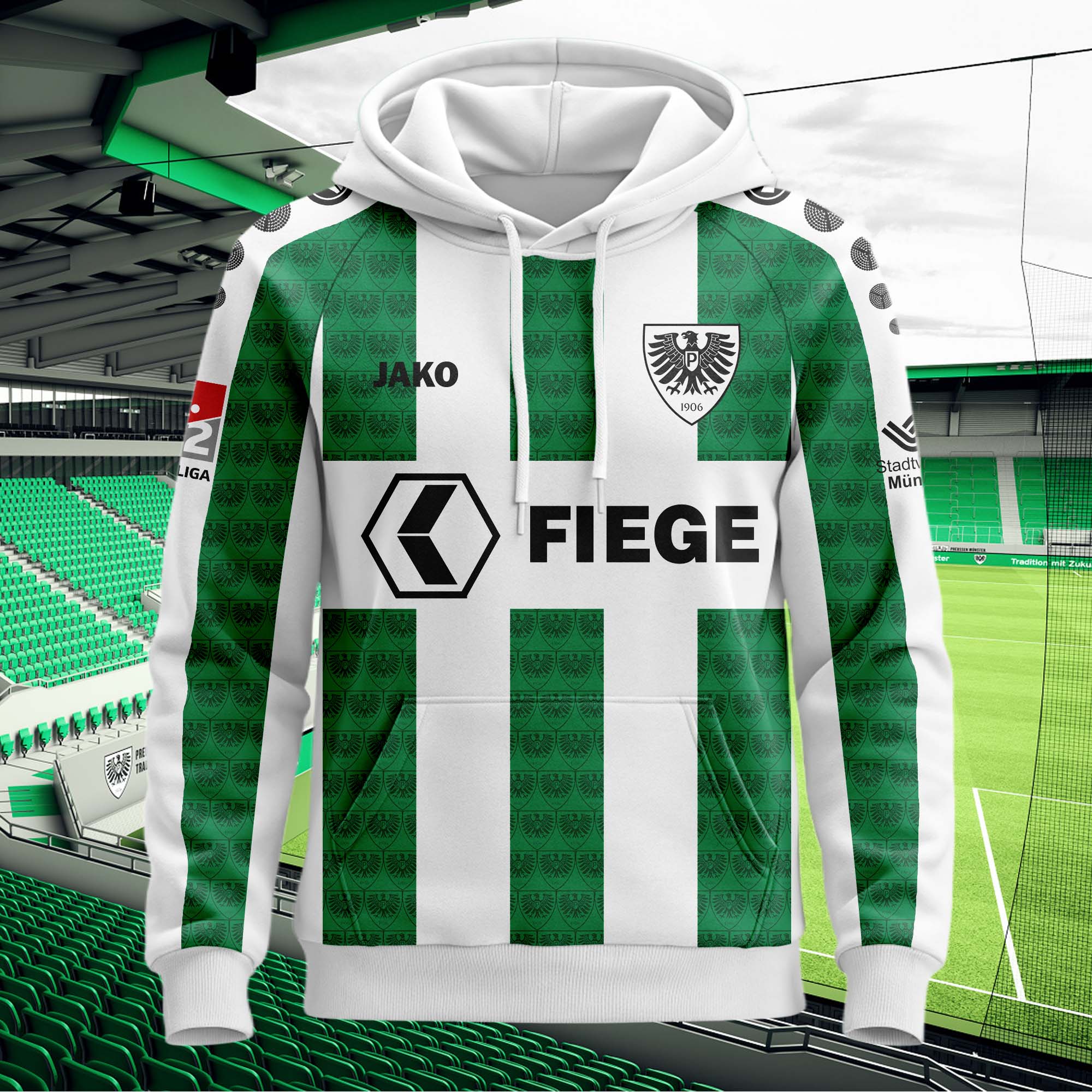 PreuÃÂen MÃÂ¼nster 2024-25 Home Kit Hoodie PT61317