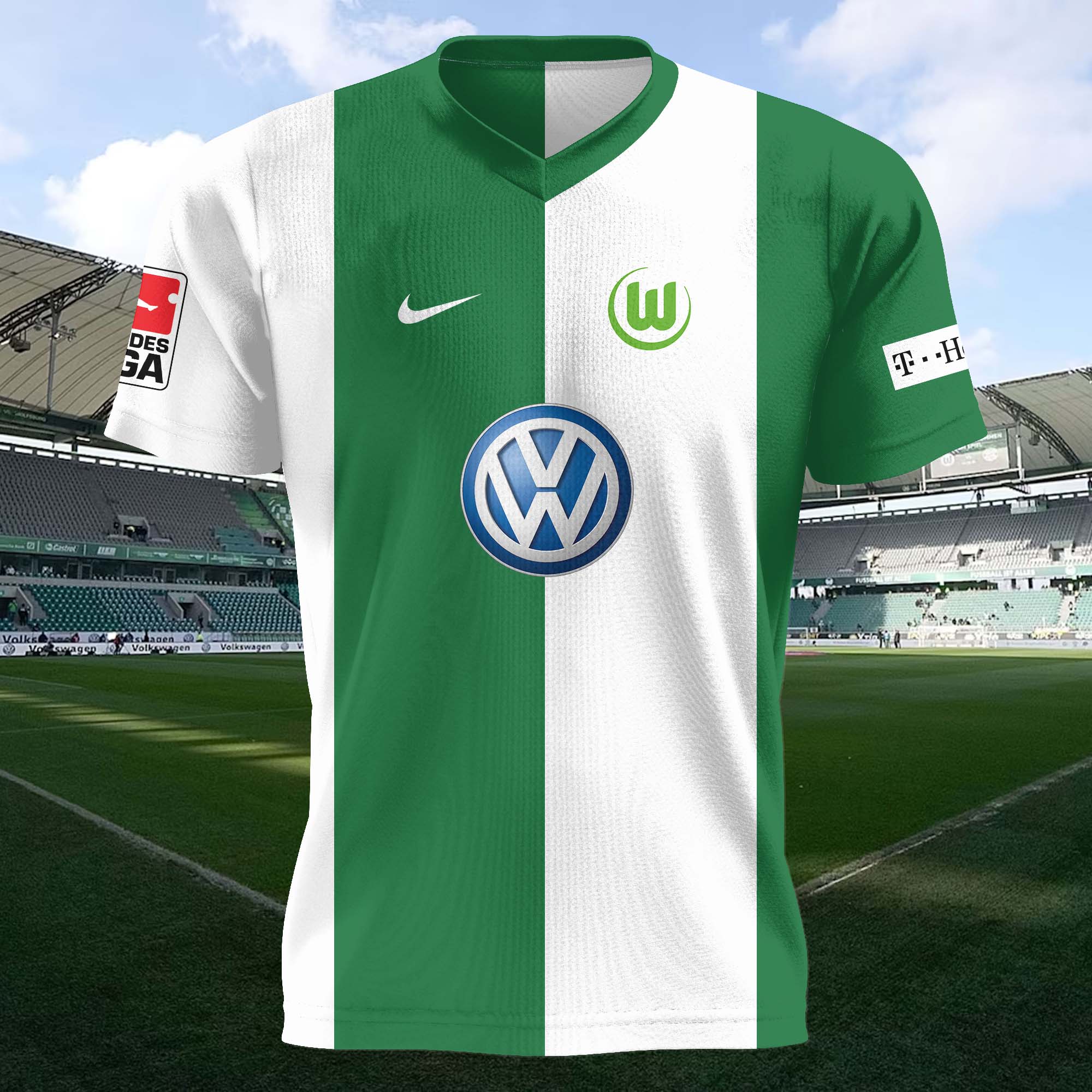 VfL Wolfsburg 2006-07 Home Kit Retro Shirt PT62112