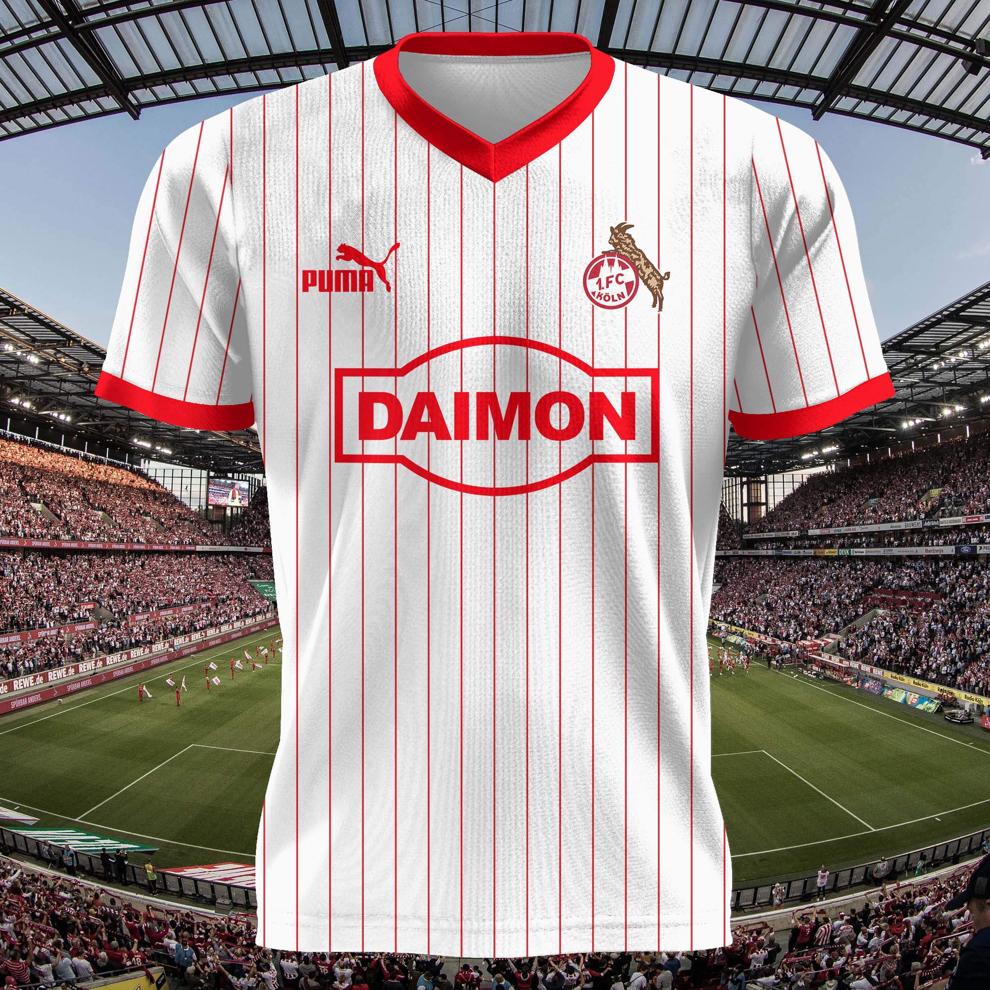 1. FC Köln 1986-87 Home Kit Retro Shirt PT62455