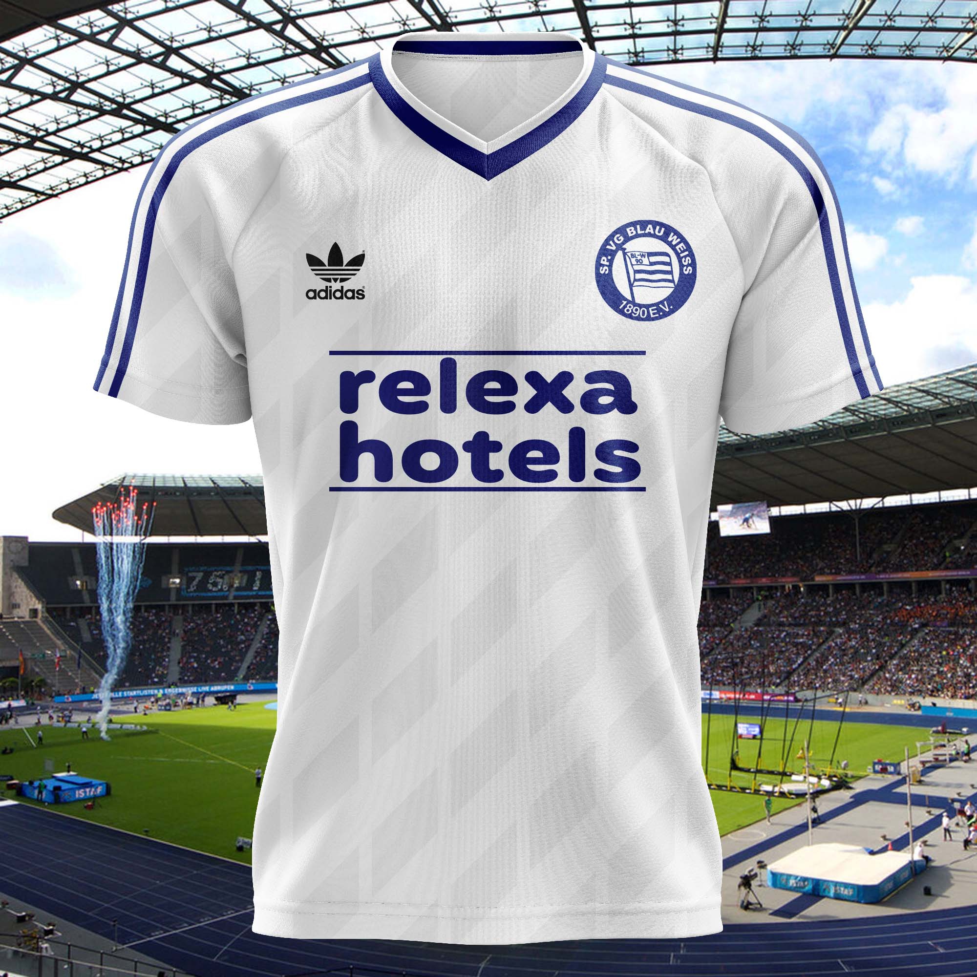 Blau-Weiß Berlin 1986-87 Home Kit Retro Shirt PT62459