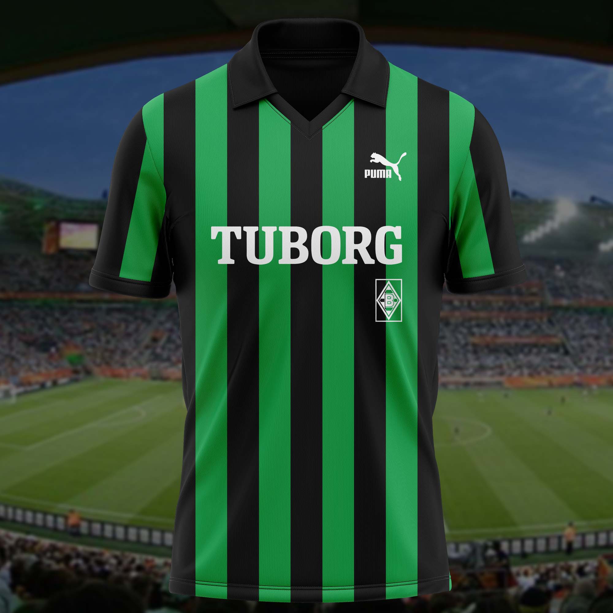 Borussia Mönchengladbach 1990-91 Away Kit Retro Shirt PT62444