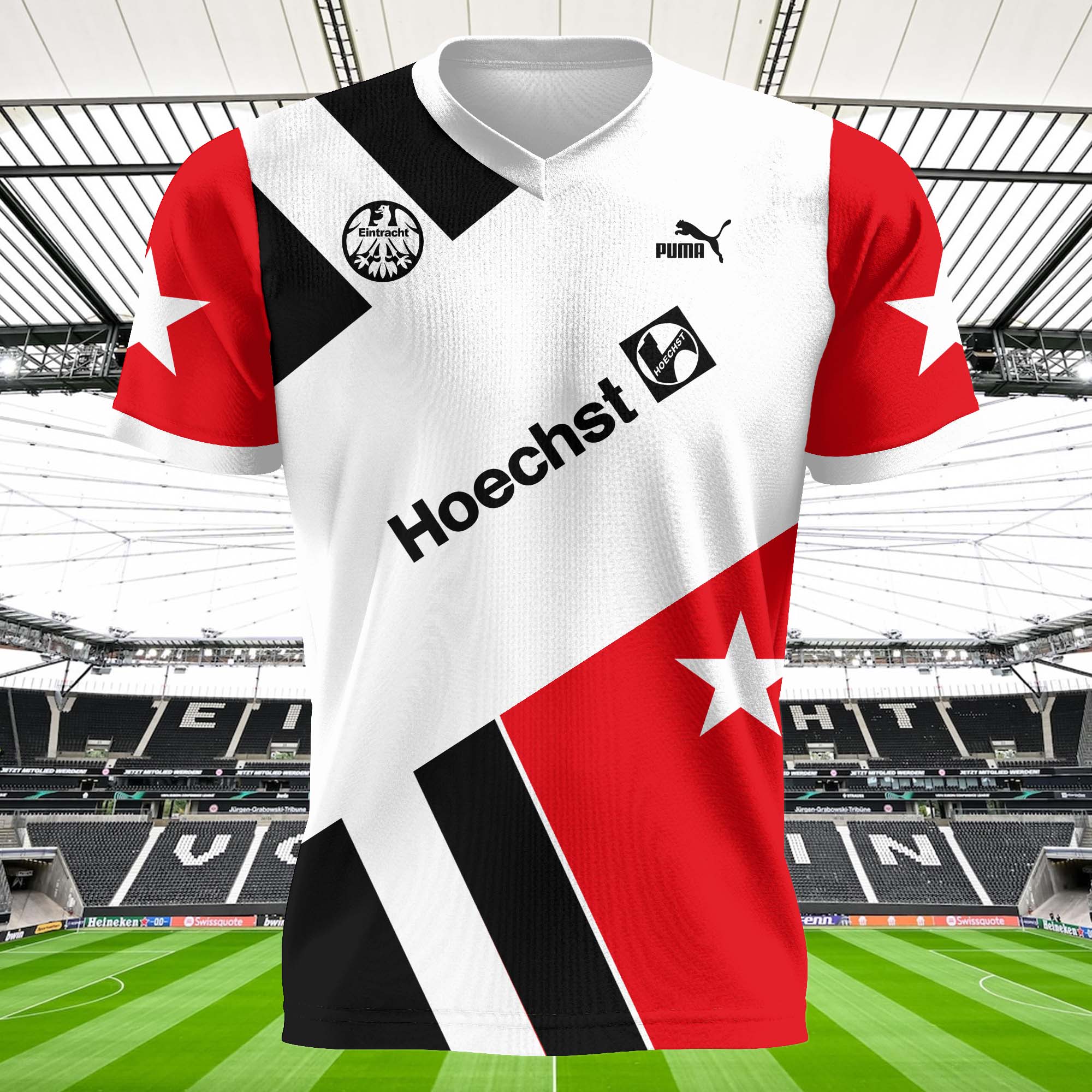 Eintracht Frankfurt 1990-91 Away Kit Retro Shirt PT62445