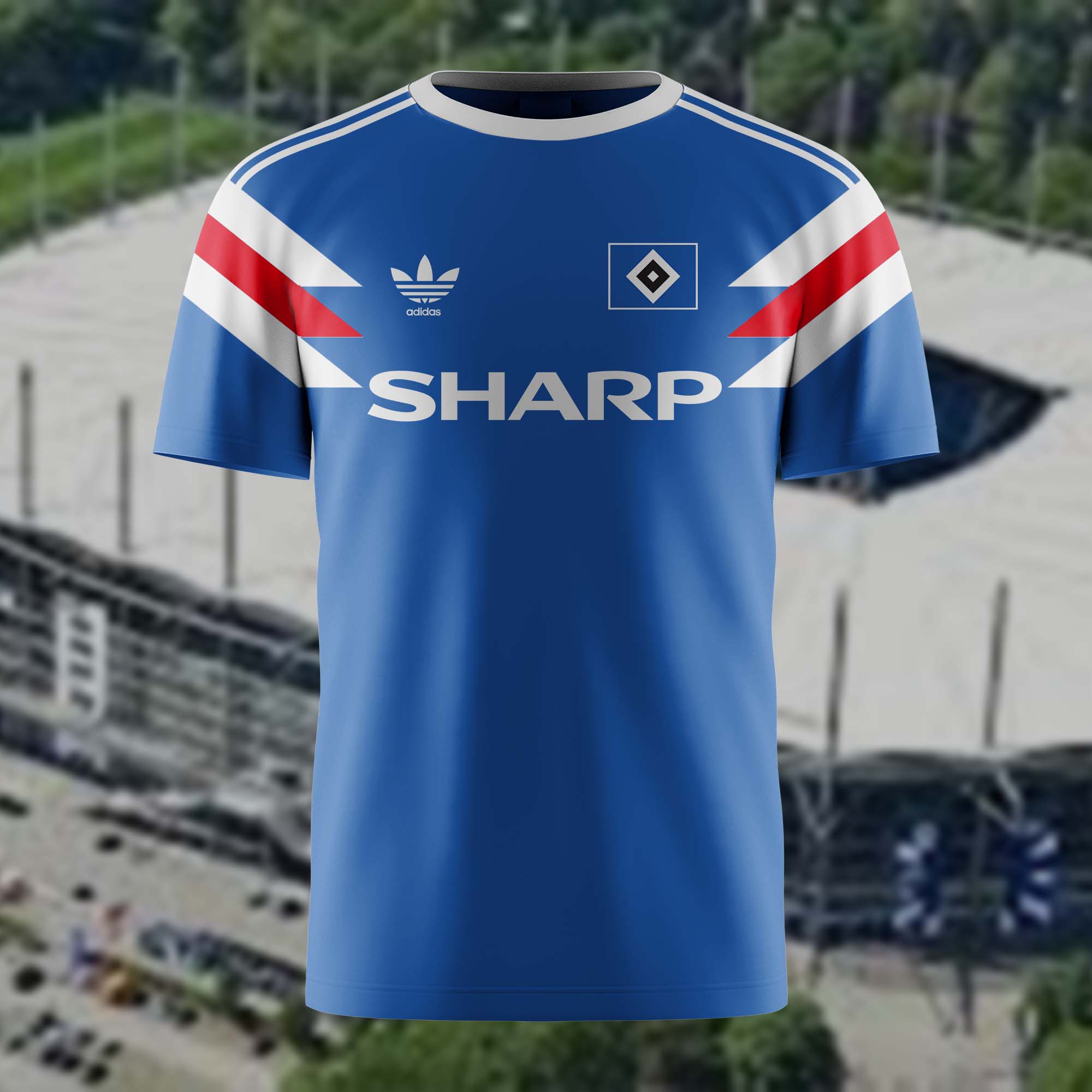 Hamburger SV 1990-91 Away Kit Retro Shirt PT62448