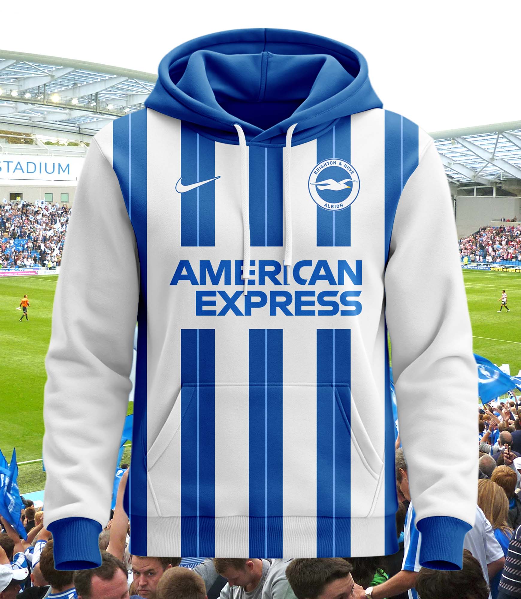 Brighton & Hove Albion 2024-25 Home Kit Hoodie PT62481