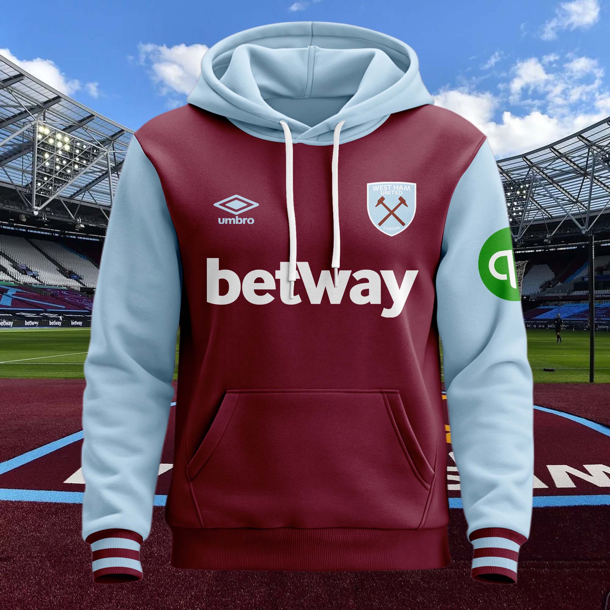 West Ham United 2024-25 Home Kit Hoodie PT62495