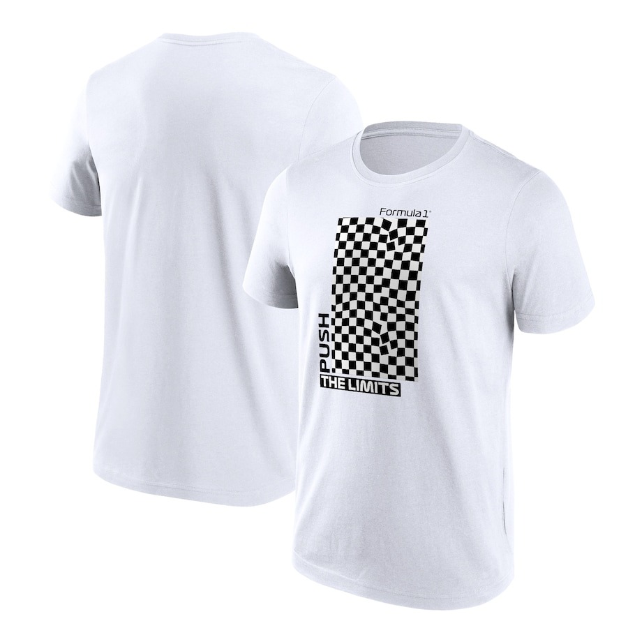Formula 1 Checkerboard Flag Pattern Graphic T-Shirt PT62835
