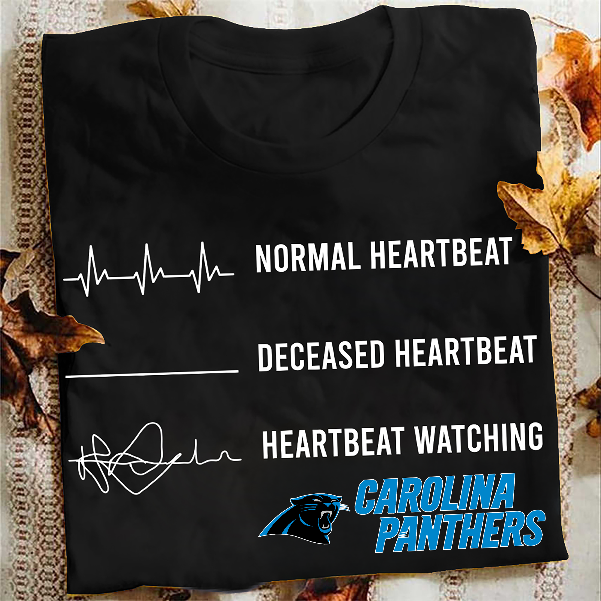 Carolina Panthers Normal Heartbeat Deceased Heartbeat Heartbeat Watching PT62857